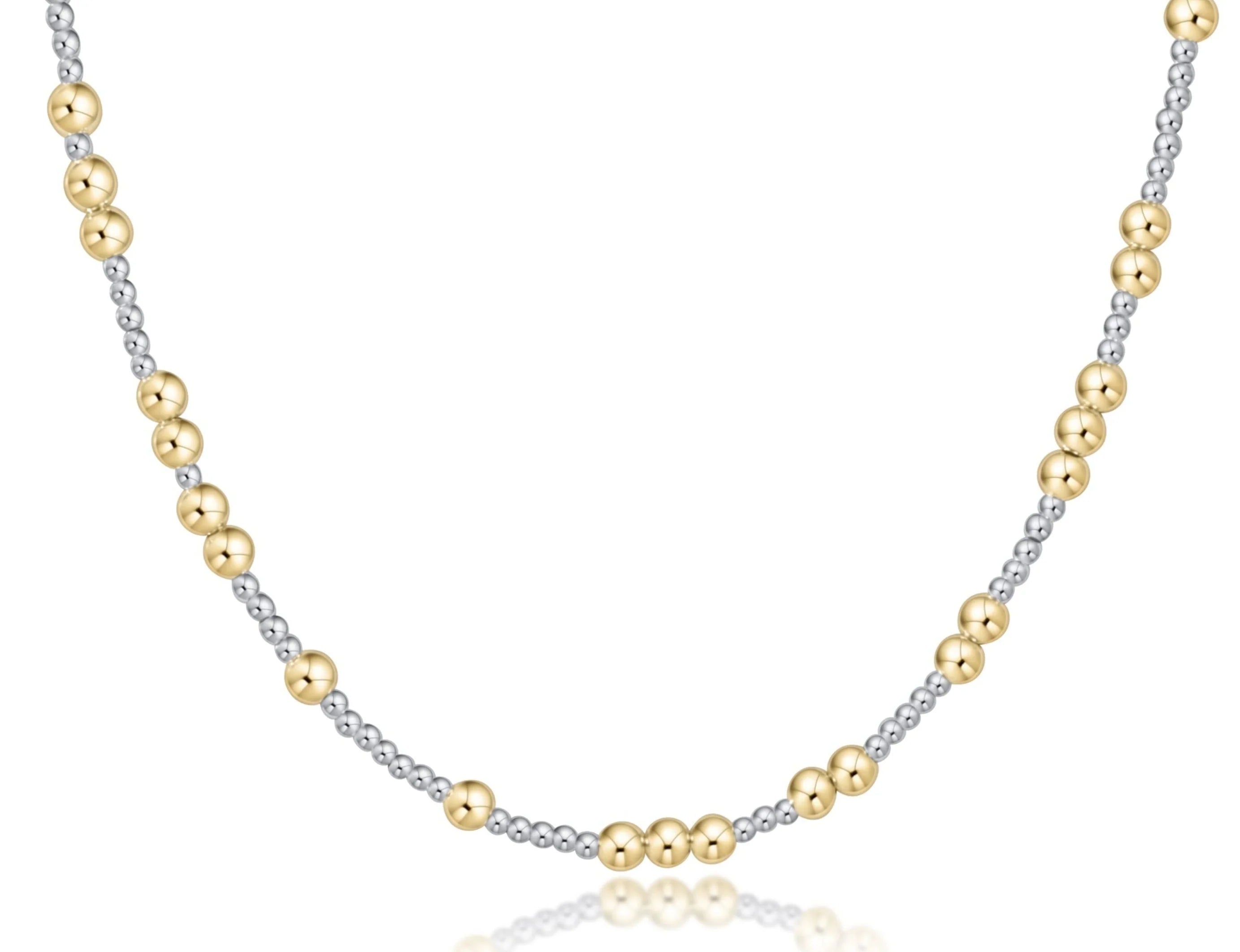 15" Choker Beaded - Hope Unwritten Mixed Metal 4mm