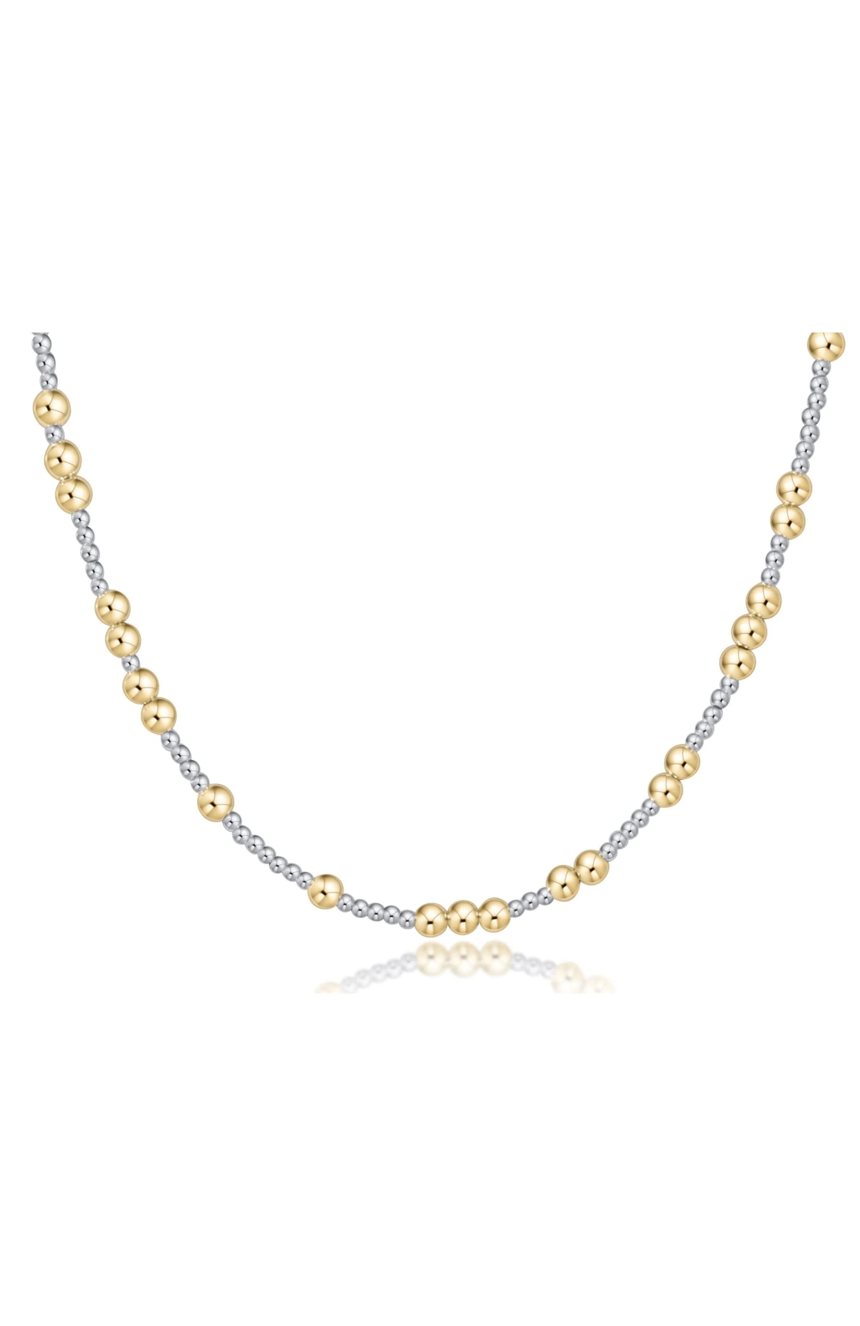 15" Choker Beaded - Hope Unwritten Mixed Metal 4mm