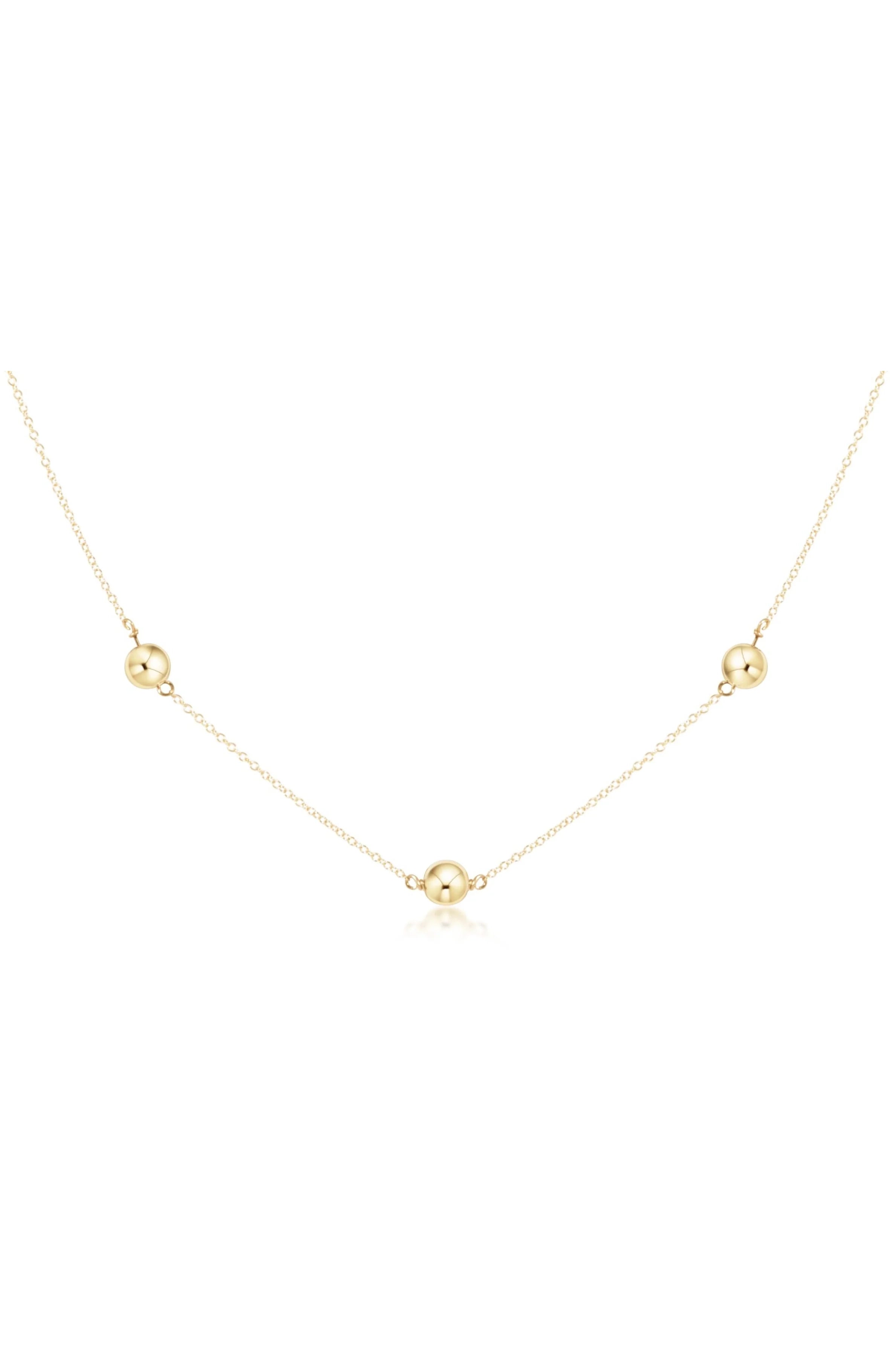 15" Choker Simplicity Chain Mixed Metal - Classic Gold 6mm