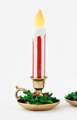 Lighted Christmas Candle, Resin, 15"