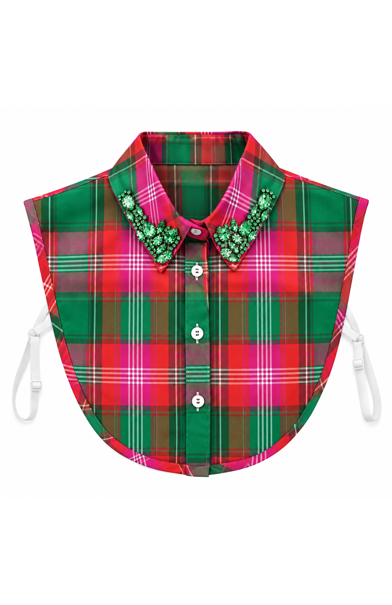 Pink/Green Plaid Collar