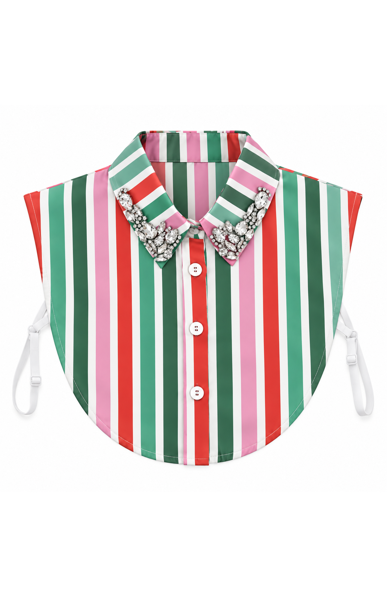 Pink/Green/Red Striped Collar