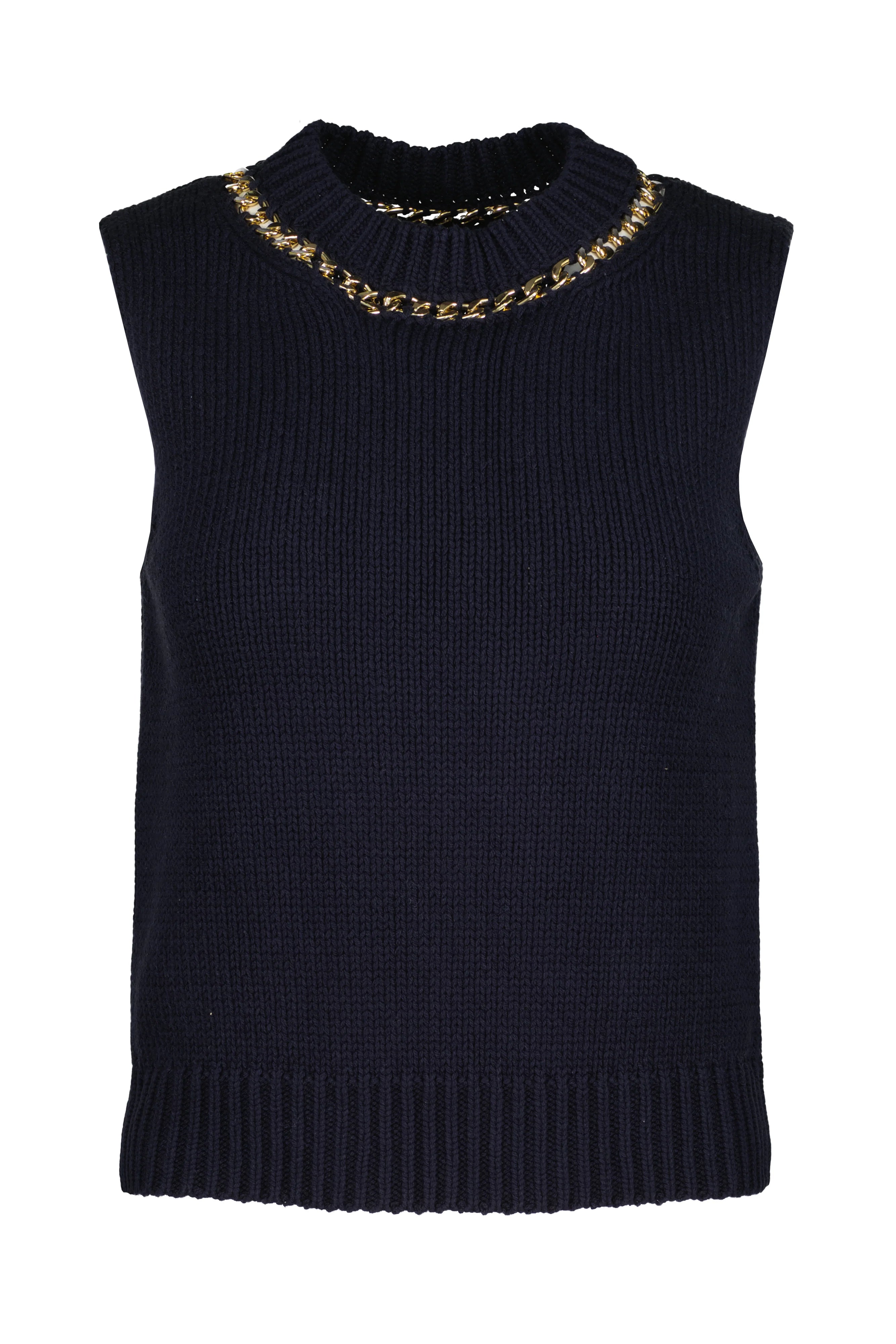 Savoy Chain Detail Sweater Tank