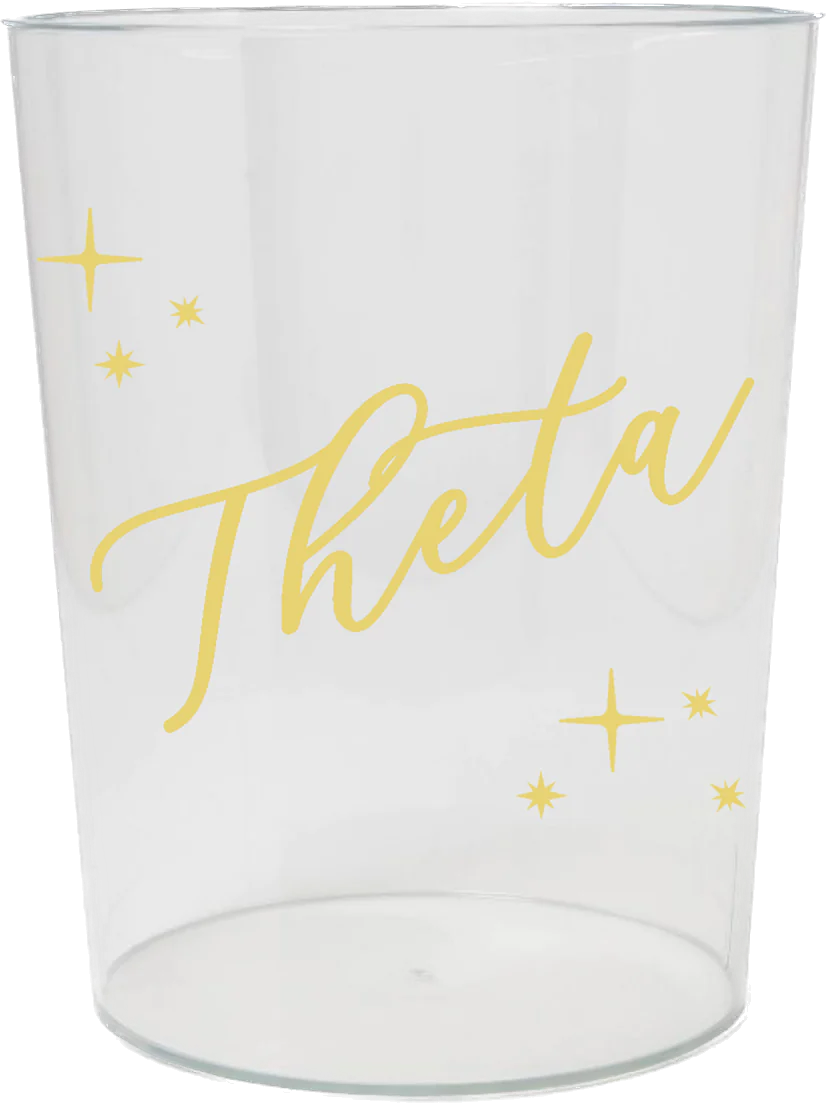 Kappa Alpha Theta Clear Wastebasket