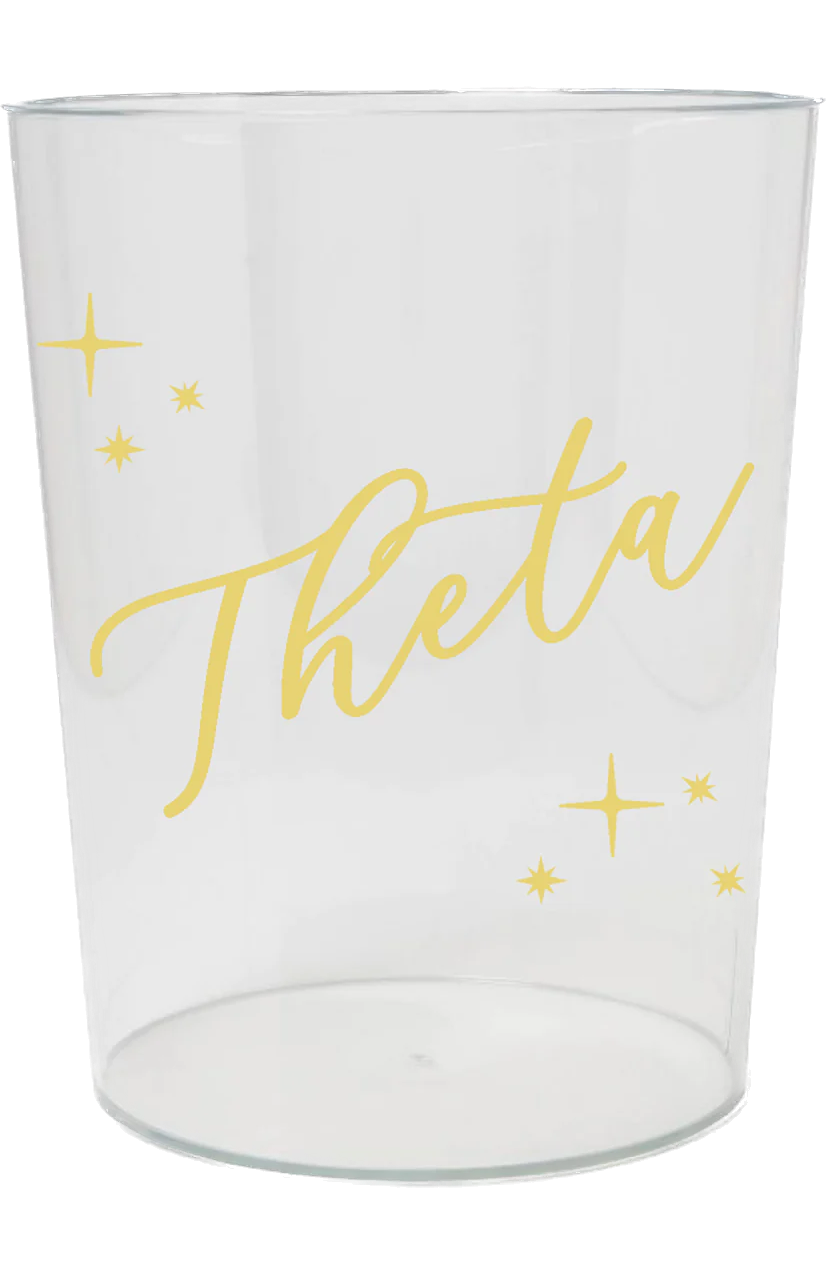 Kappa Alpha Theta Clear Wastebasket