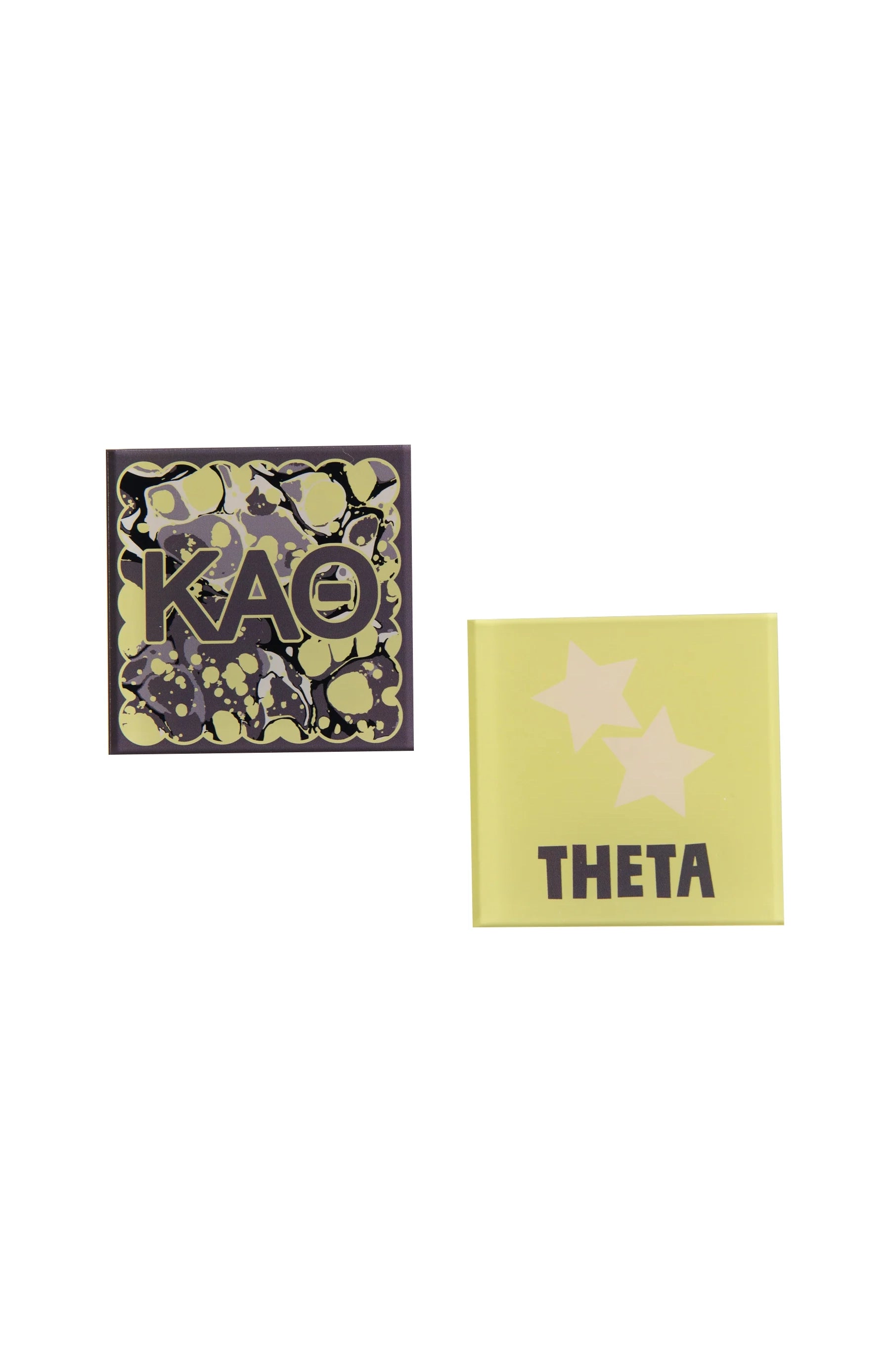 Sorority Reversible Acrylic Marbled Coaster - Kappa Alpha Theta
