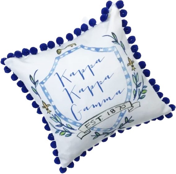 Kappa Kappa Gamma Pom Pillow