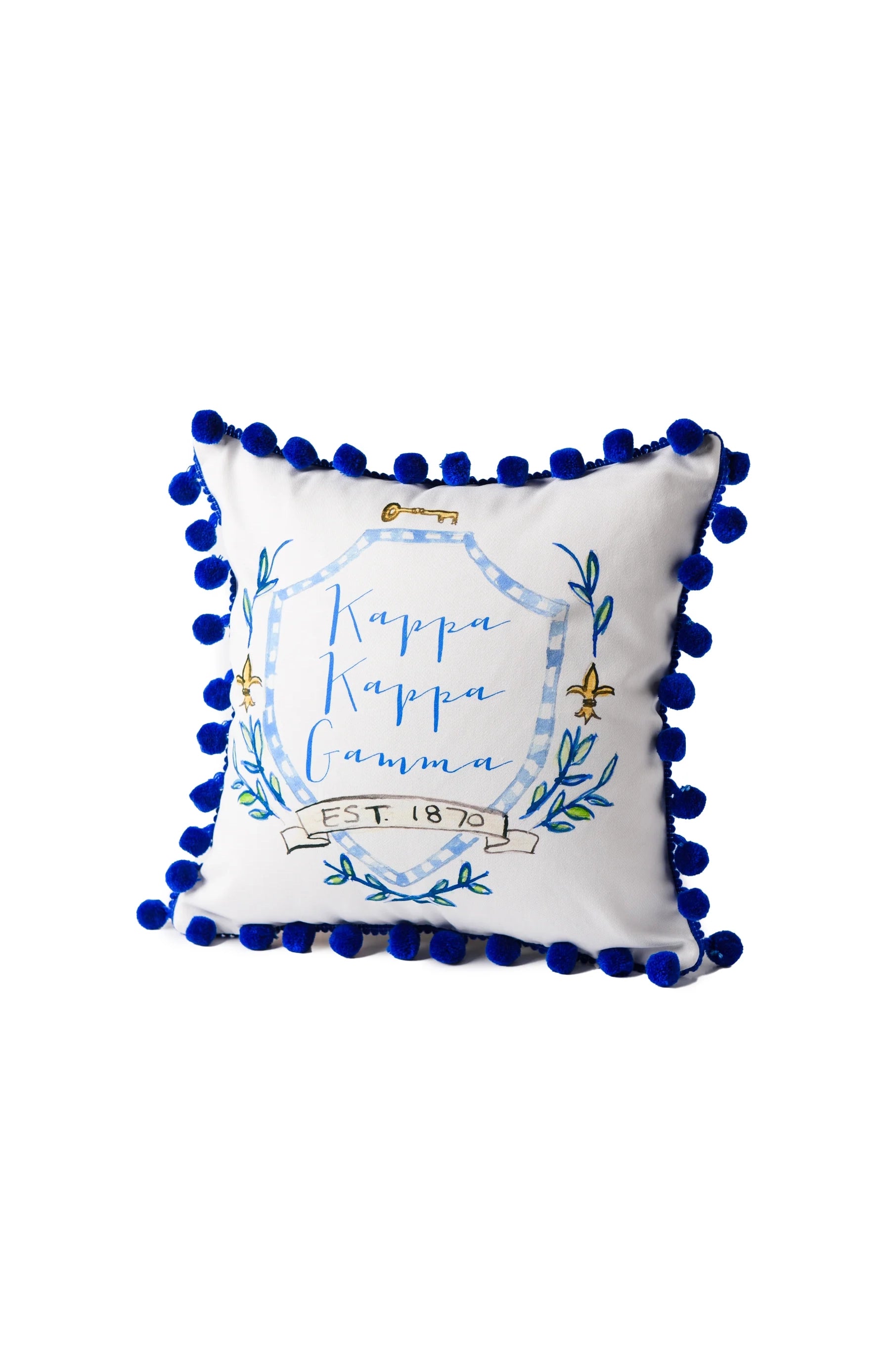 Kappa Kappa Gamma Pom Pillow