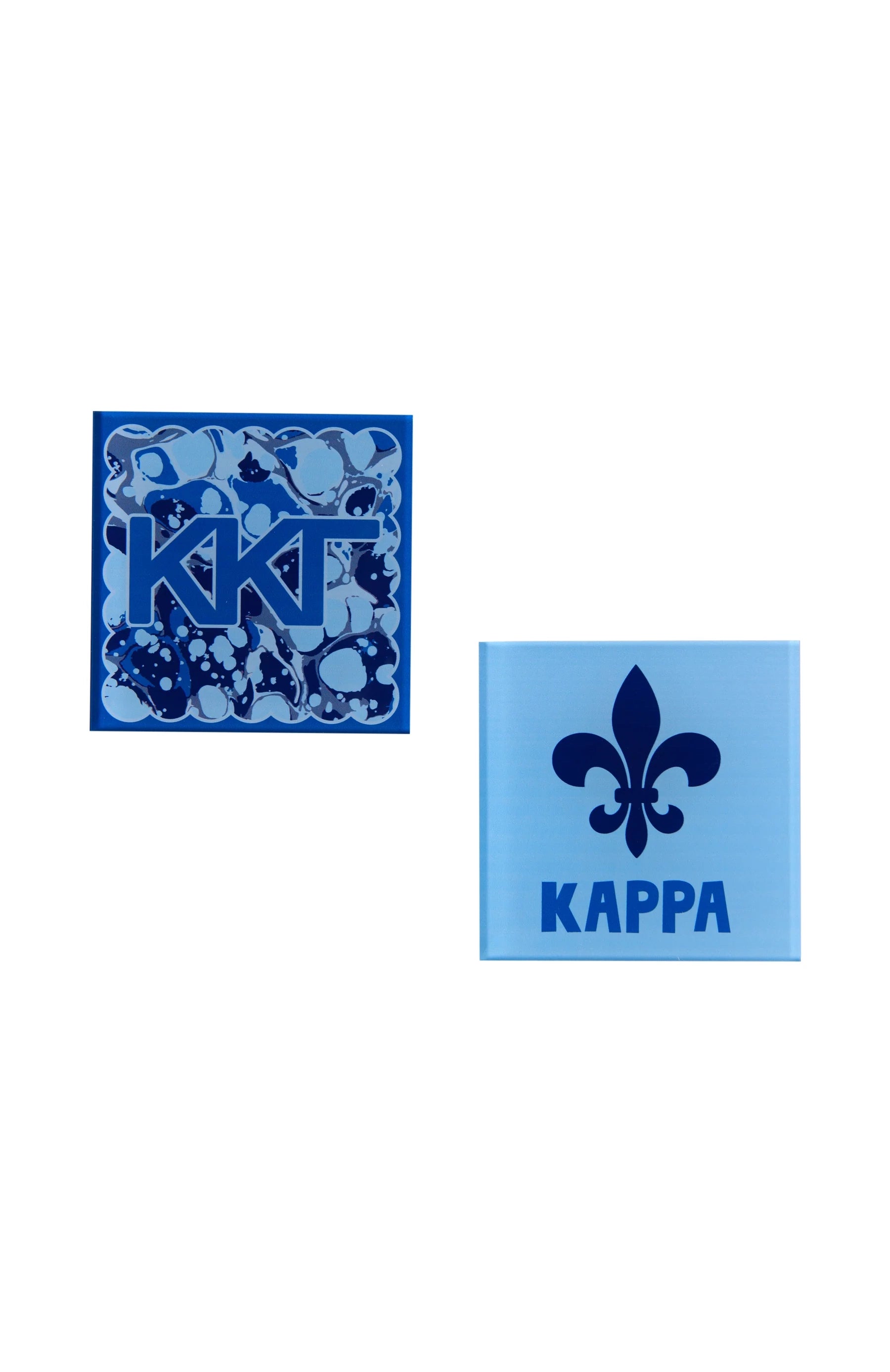 Sorority Reversible Acrylic Marbled Coaster - Kappa Kappa Gamma