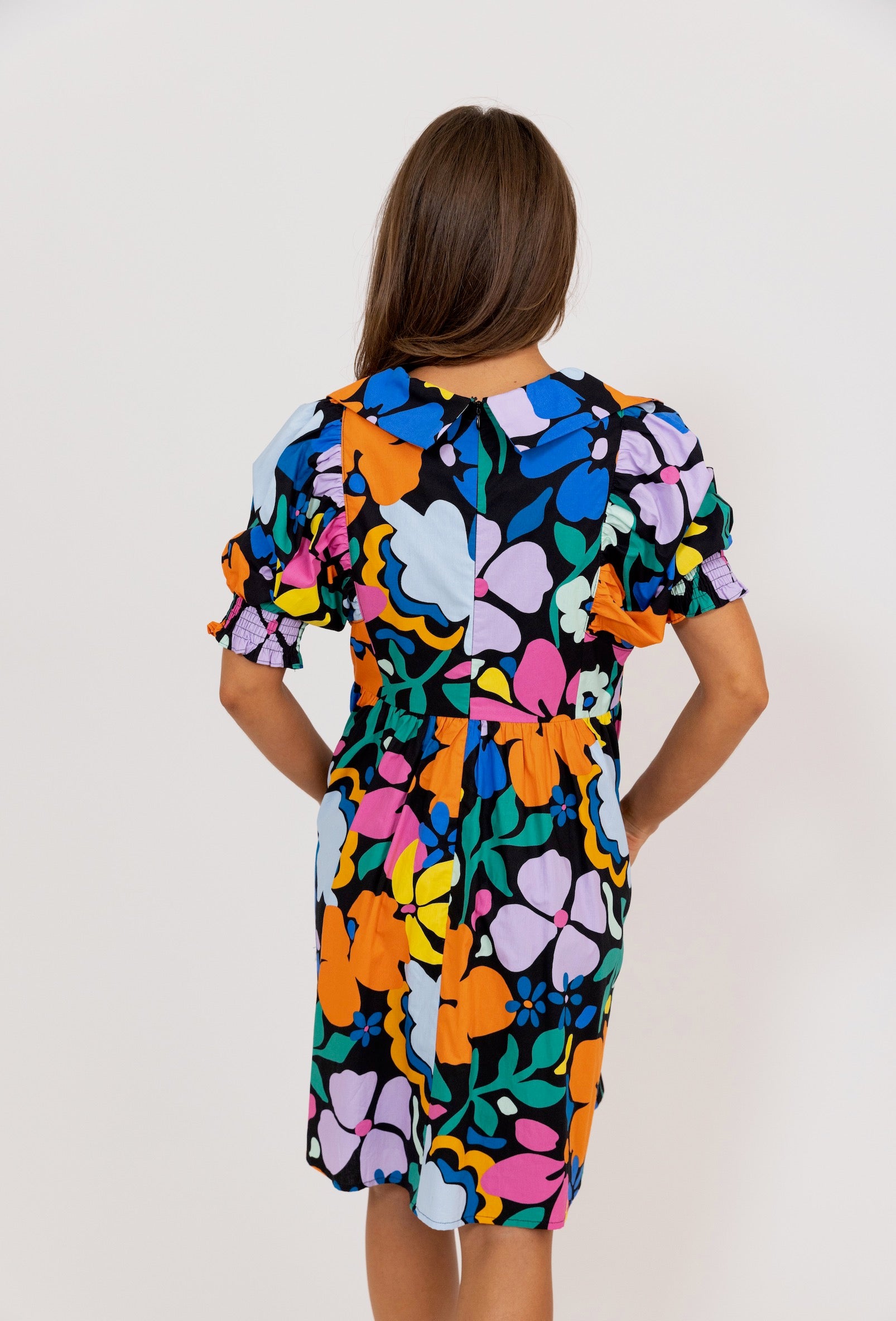 Kiko Floral Print Collar Dress