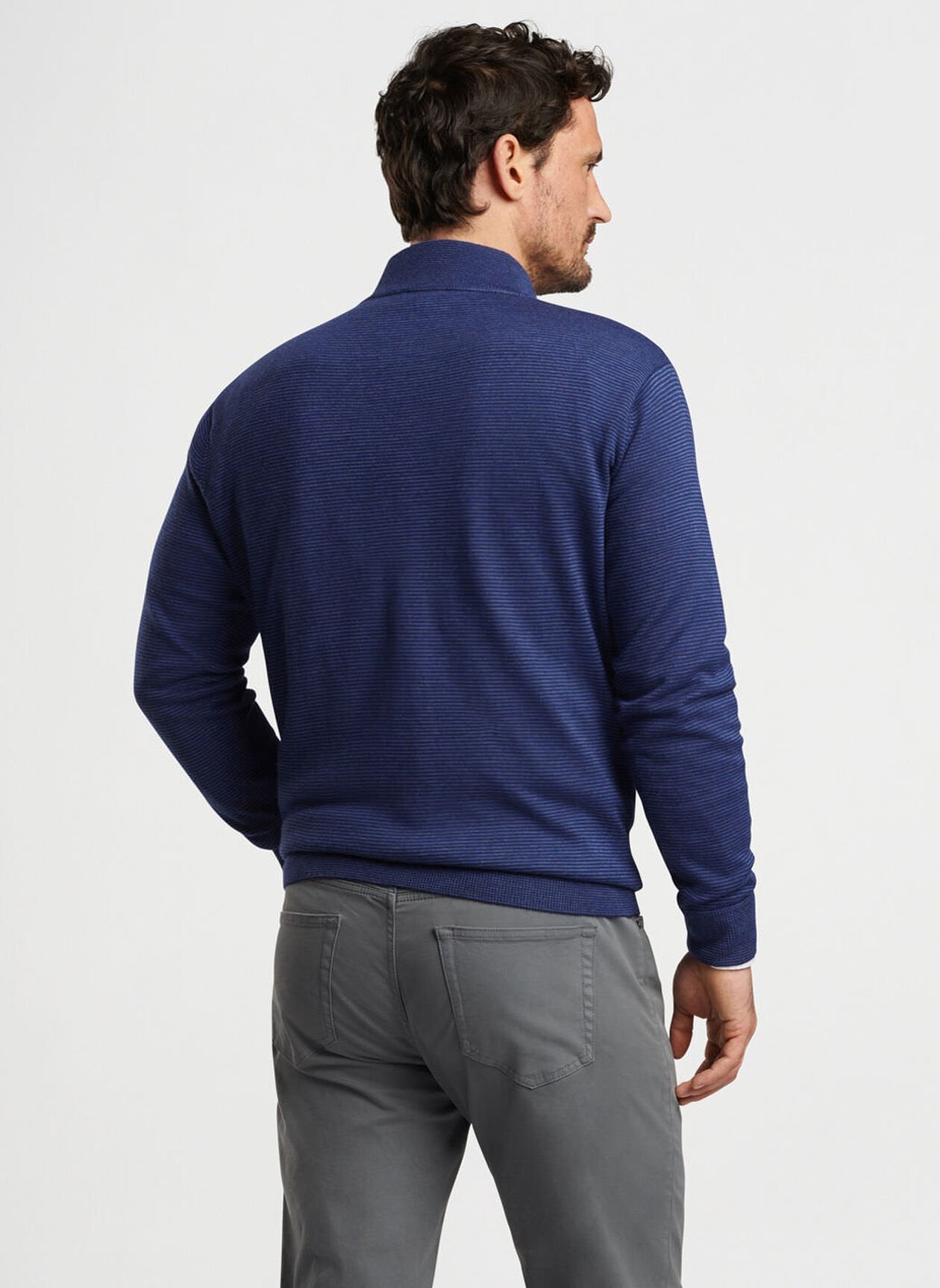 Canton Stripe Quarter-Zip Sweater