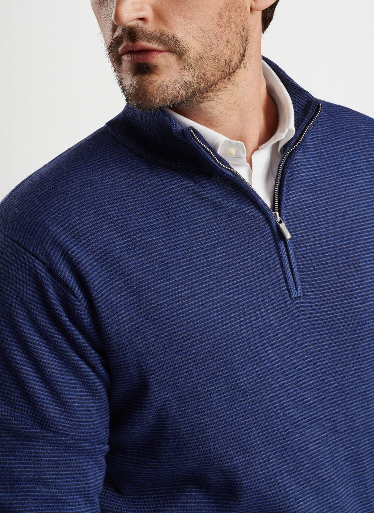 Canton Stripe Quarter-Zip Sweater