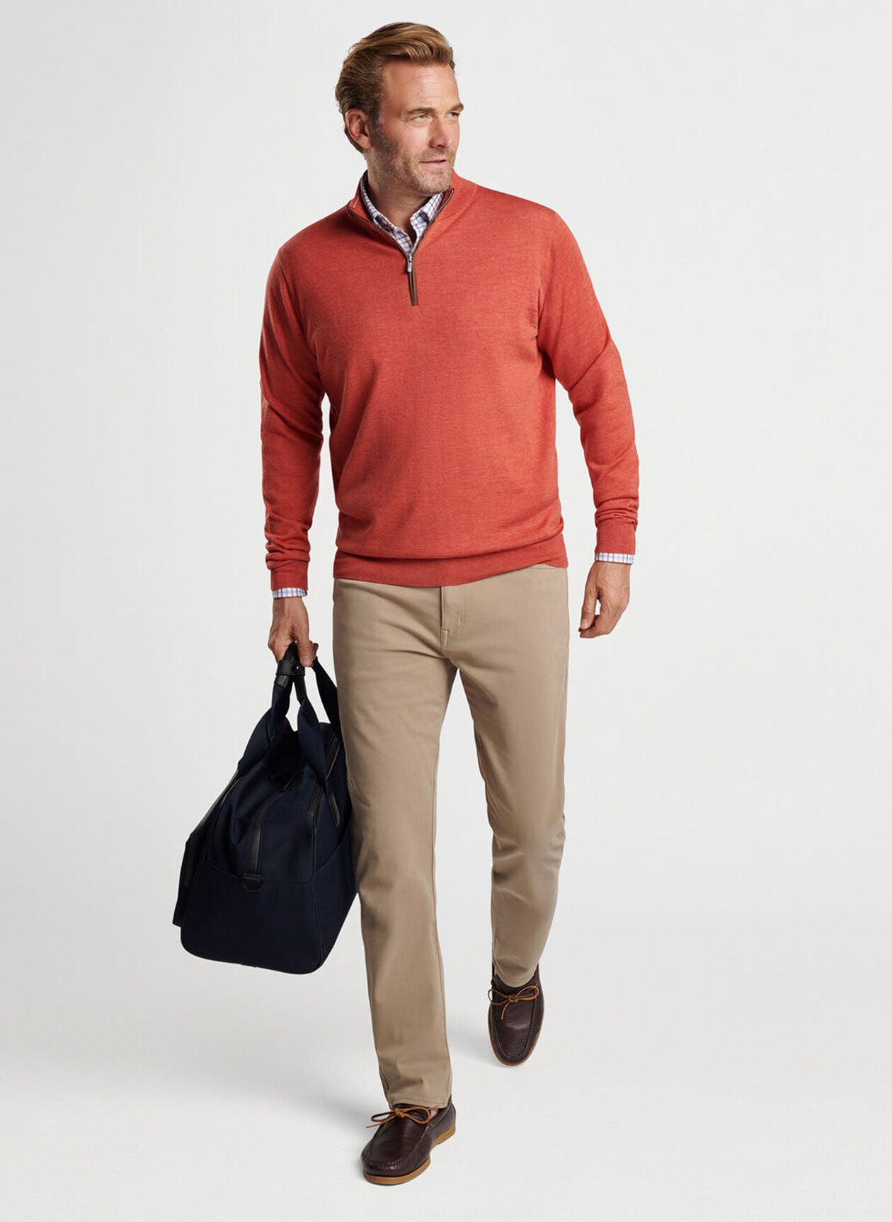 Autumn Crest Suede Trim Quarter-Zip