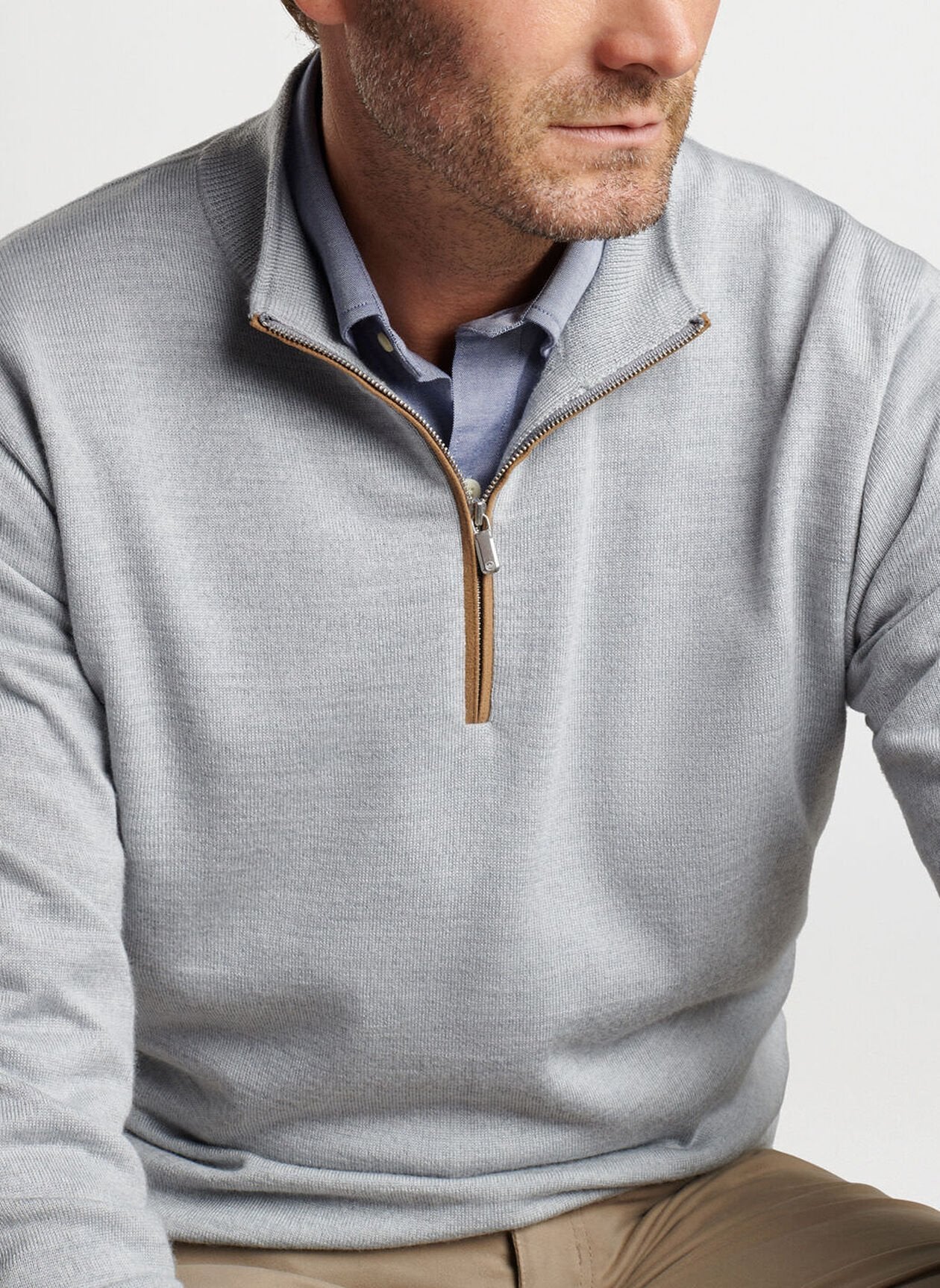 Autumn Crest Suede Trim Quarter-Zip