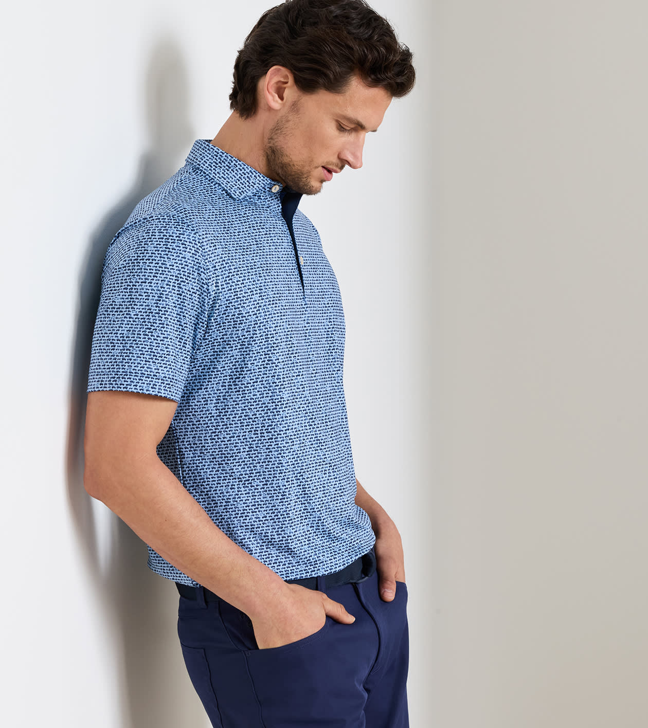 Off-Road Performance Jersey Polo - Sean Self Collar