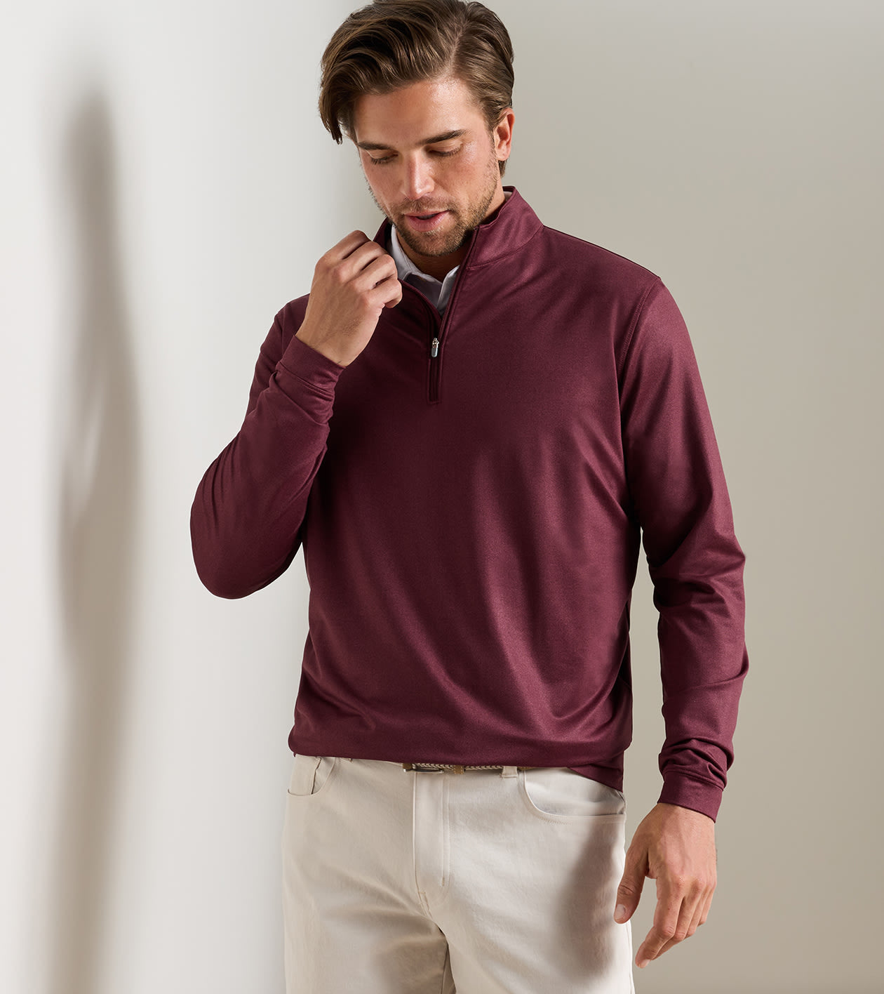 Perth Herringbone Performance Quarter-Zip