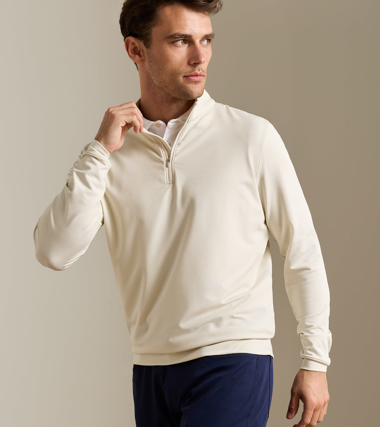Perth Sugar Stripe Performance Quarter-Zip
