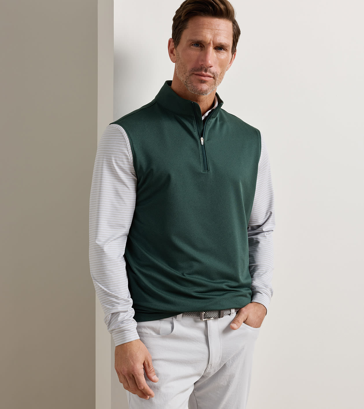 Galway Melange Performance Quarter-Zip Vest