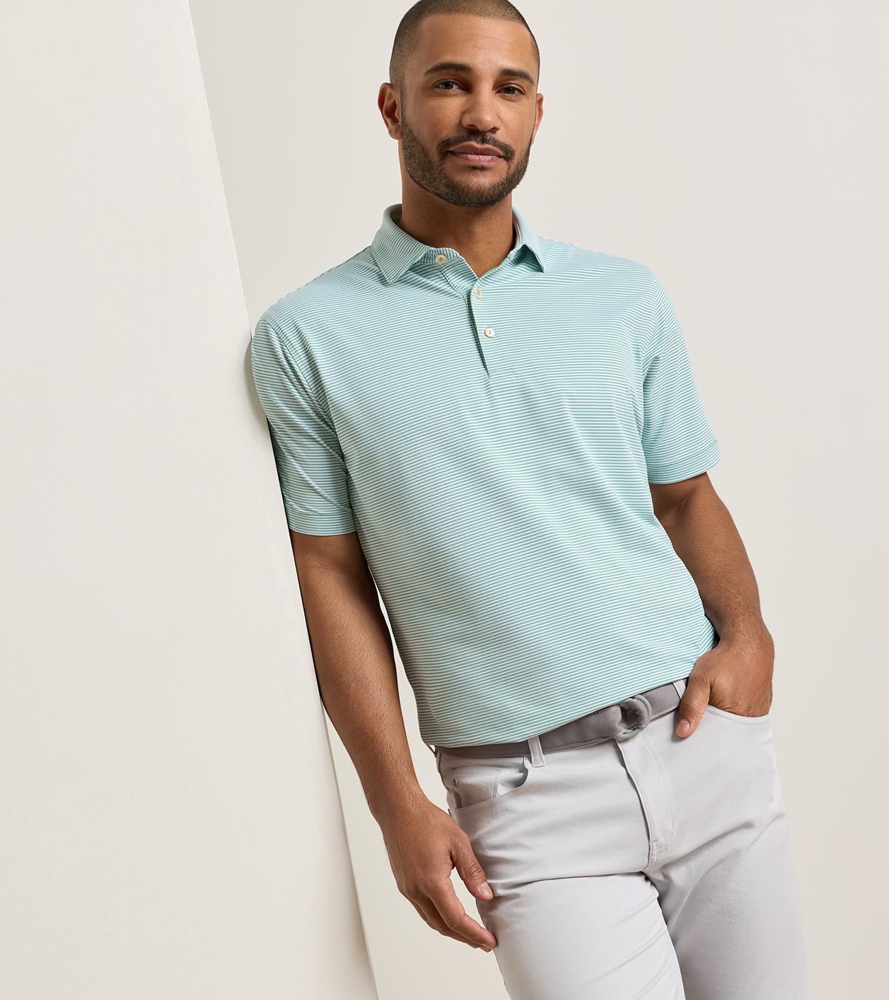 Candor Performance Mesh Polo - Sean Self Collar