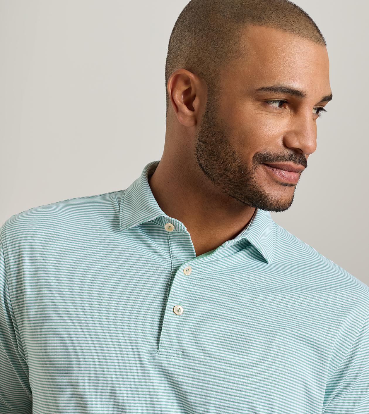 Candor Performance Mesh Polo - Sean Self Collar