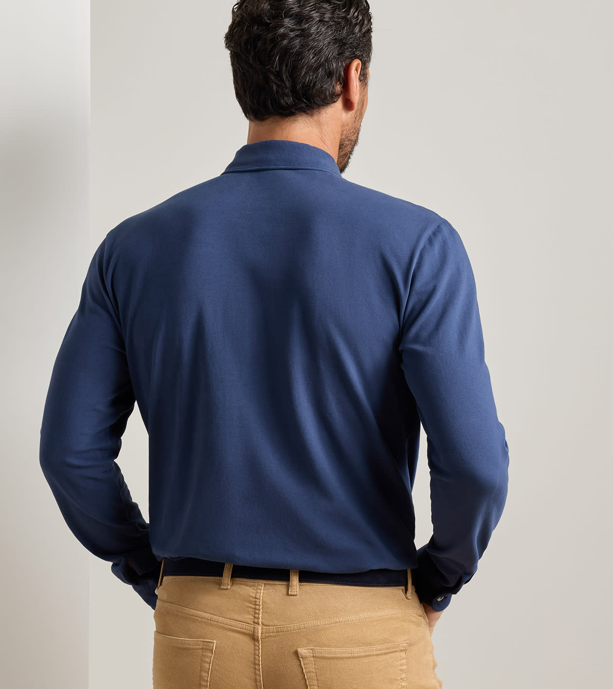 Crown Flex Cotton Long Sleeve Polo