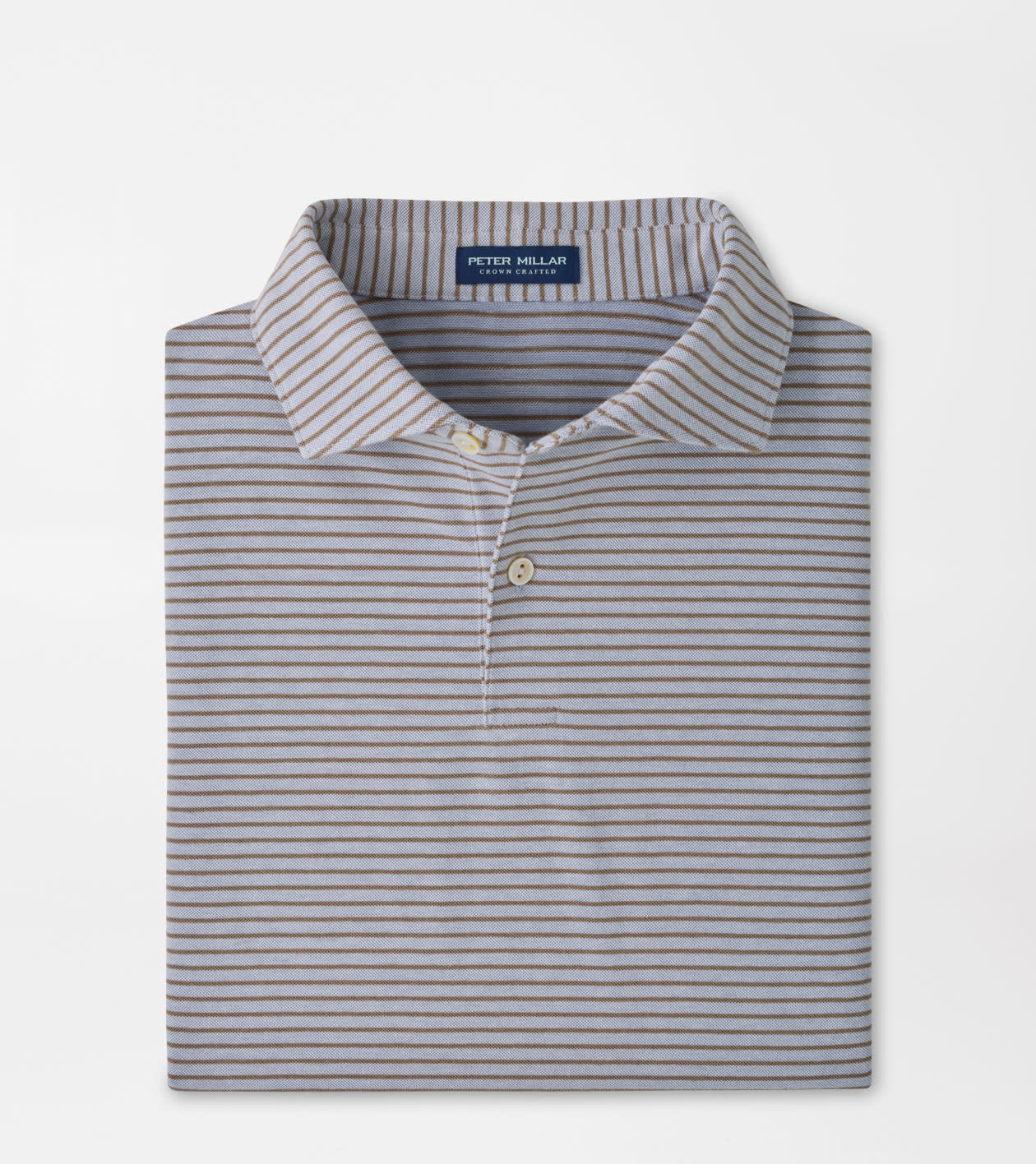 Albatross Stripe Cotton-Blend Piqué Polo - Edwin Spread Collar