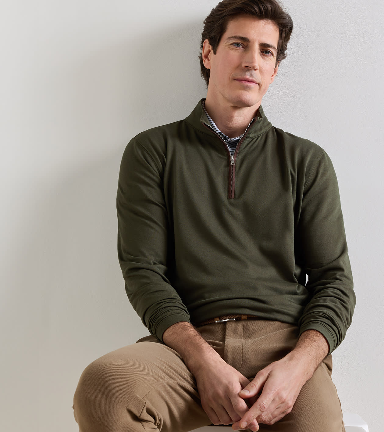 Albatross Cotton-Blend Piqué Quarter-Zip