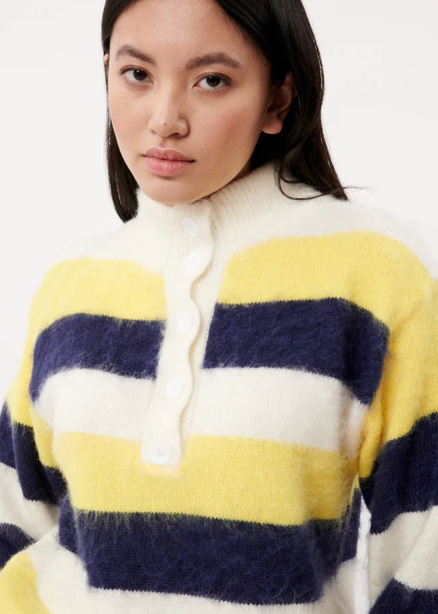 Chelsea Striped Button Sweater