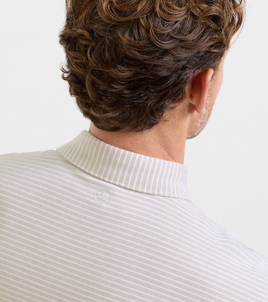 Albatross Stripe Cotton-Blend Pique Polo
