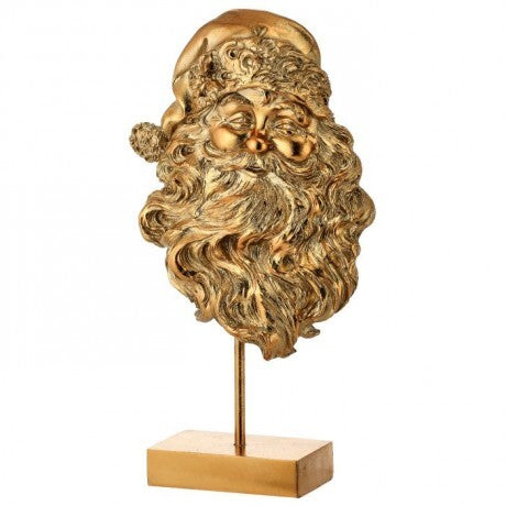 17" Resin Santa Head Table Piece