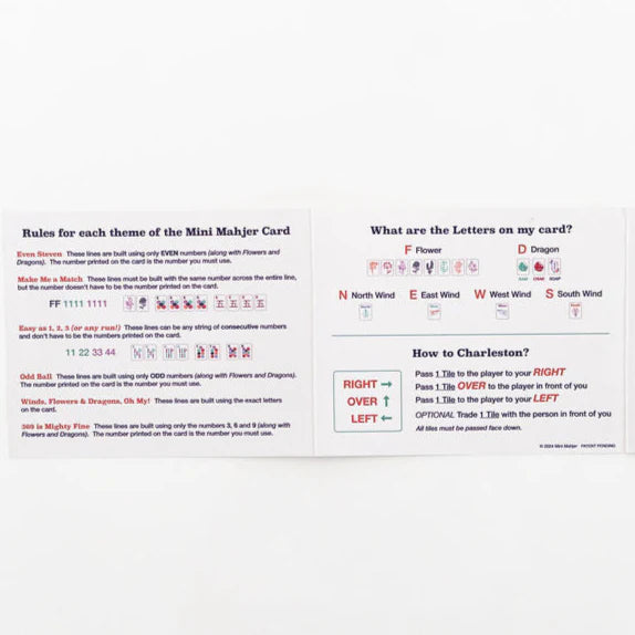 Mini Mahjer Card