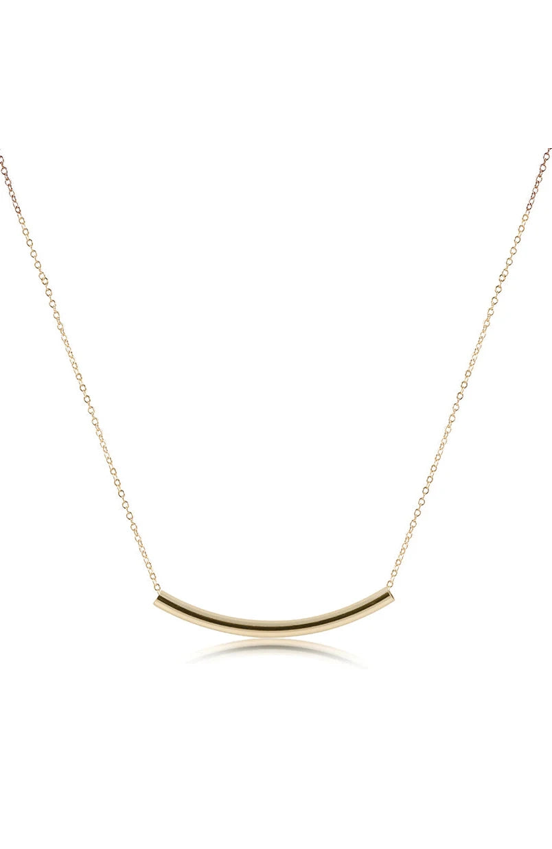 16" Necklace Gold - Bliss Bar Smooth
