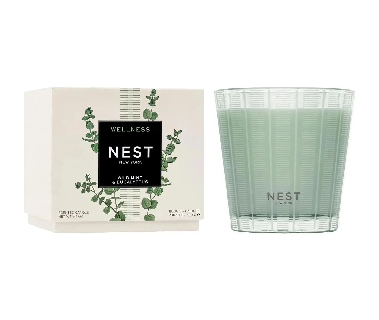 3-Wick Candle 21.1oz Wild Mint & Eucalyptus