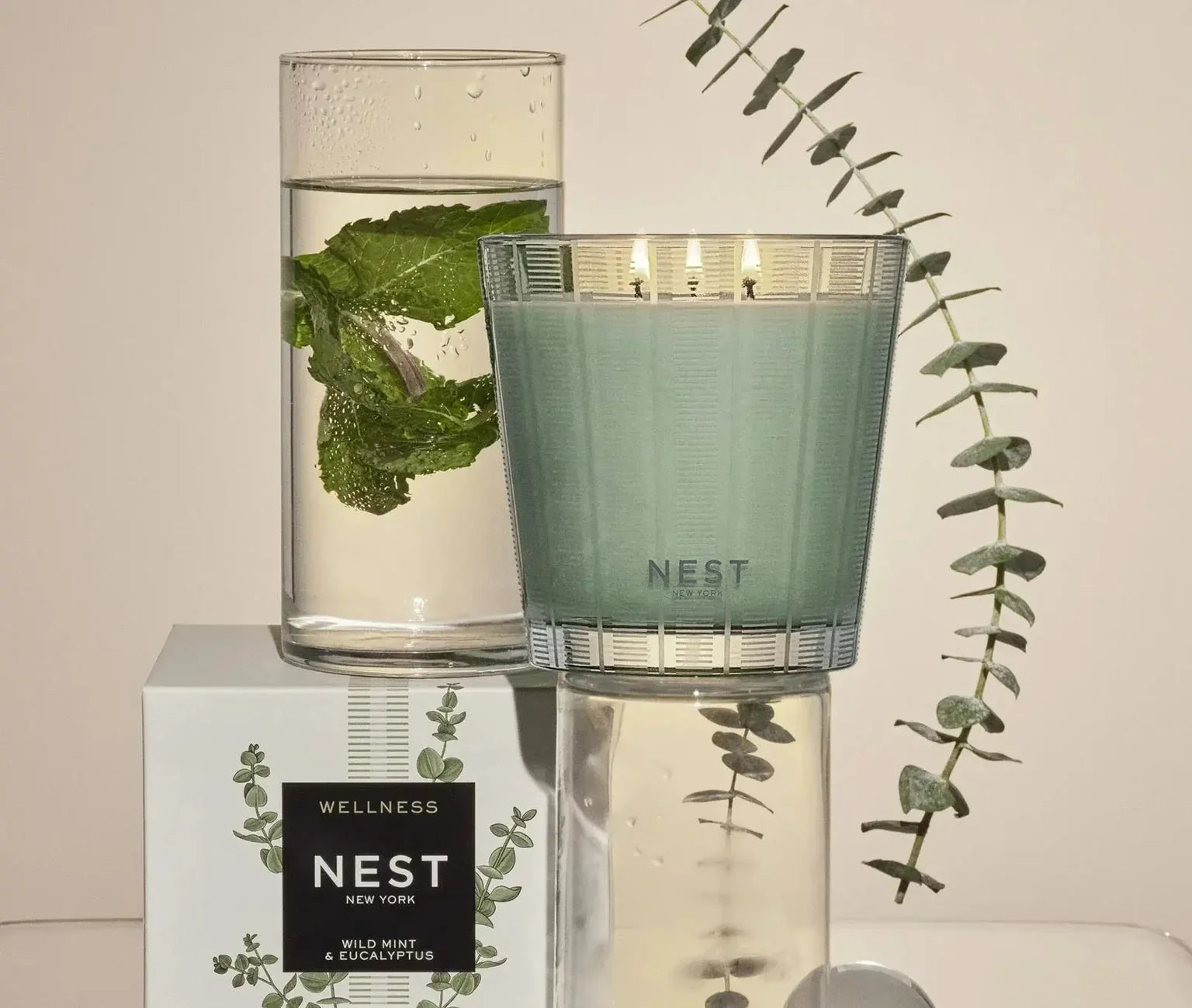 3-Wick Candle 21.1oz Wild Mint & Eucalyptus
