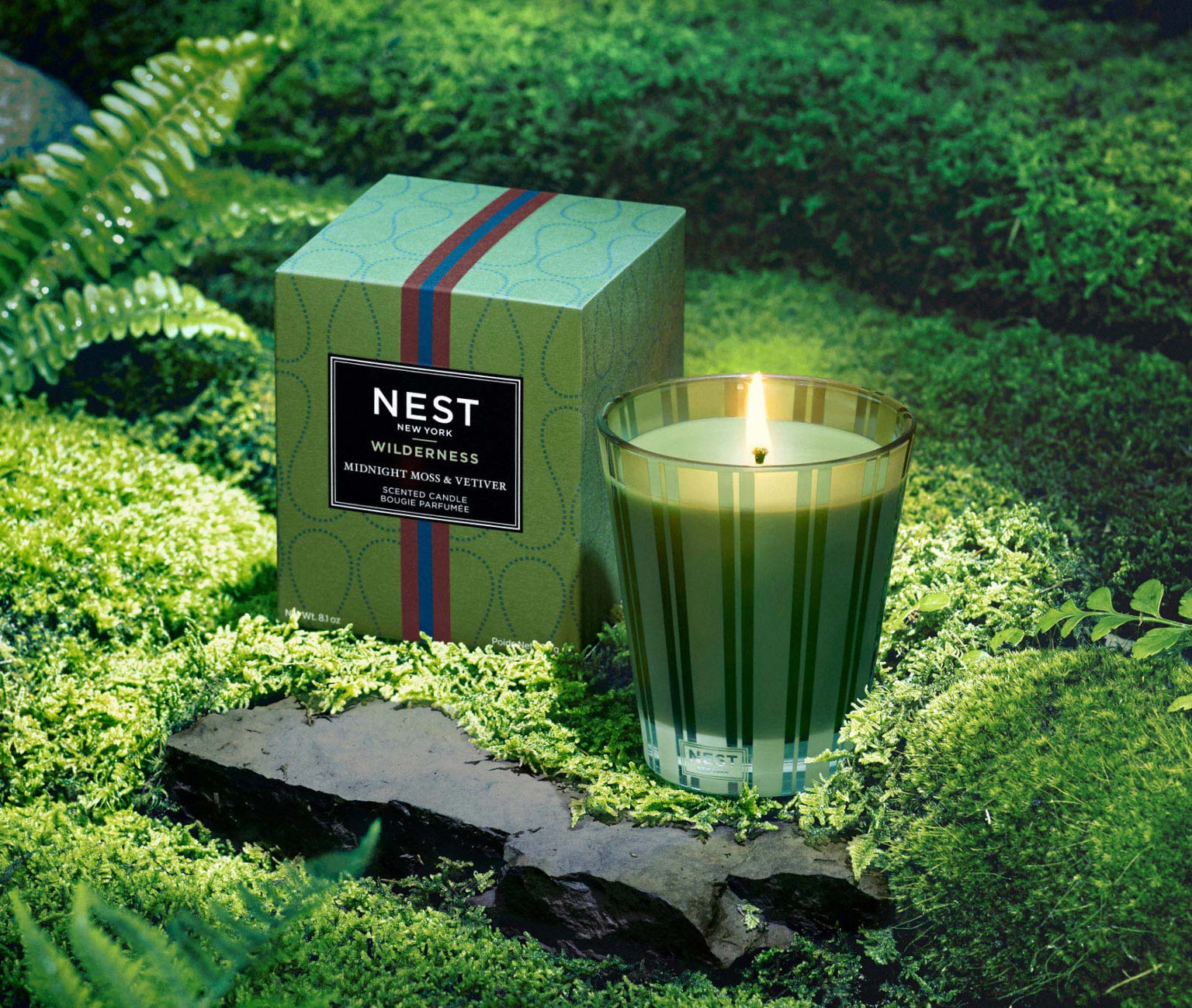 Classic Candle 8.1oz Midnight Moss & Vetiver