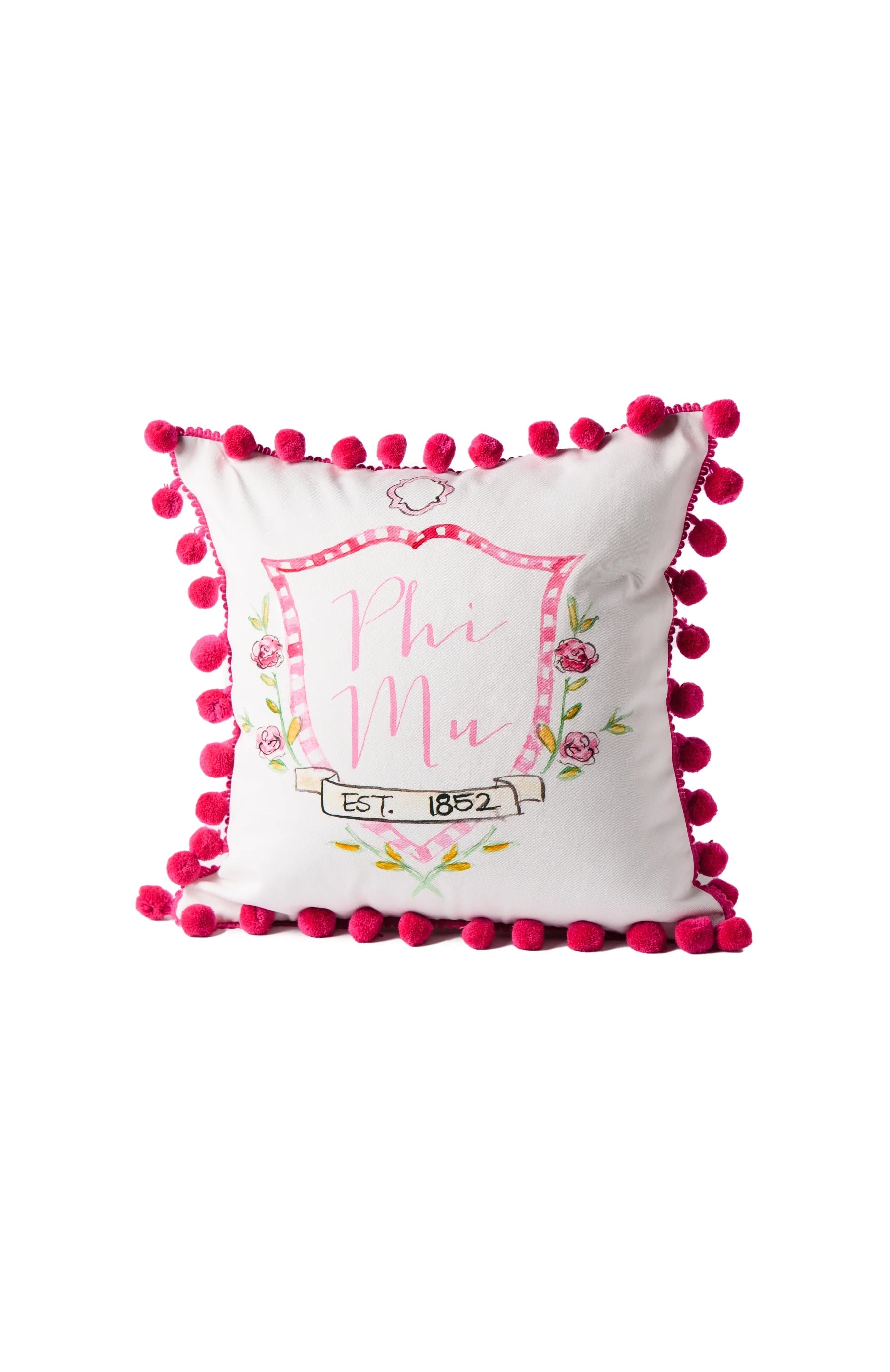 Phi Mu Pom Pillow
