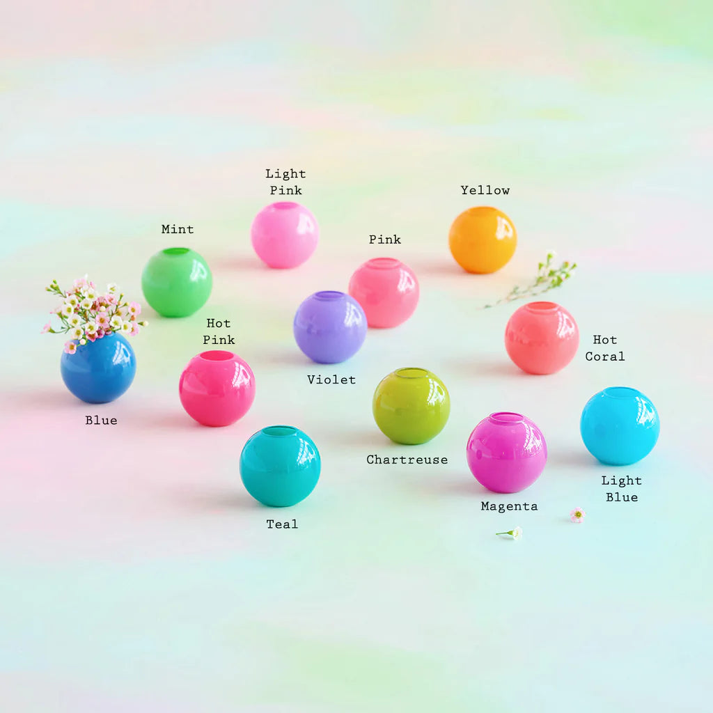 SMALL SUGAR PLUM BALL VASE (3")