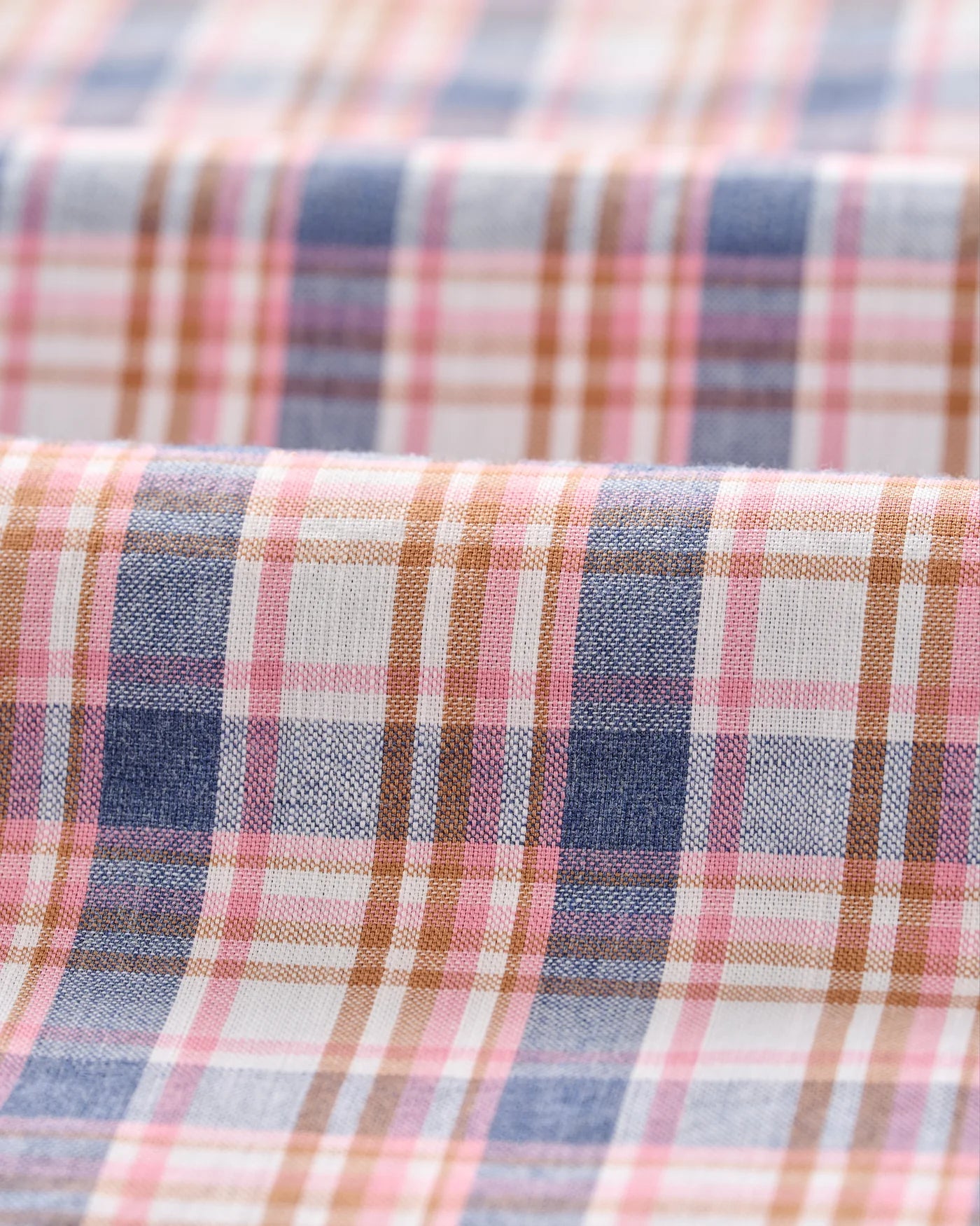 Slub Cotton Button Down Shirt - Jordi Plaid