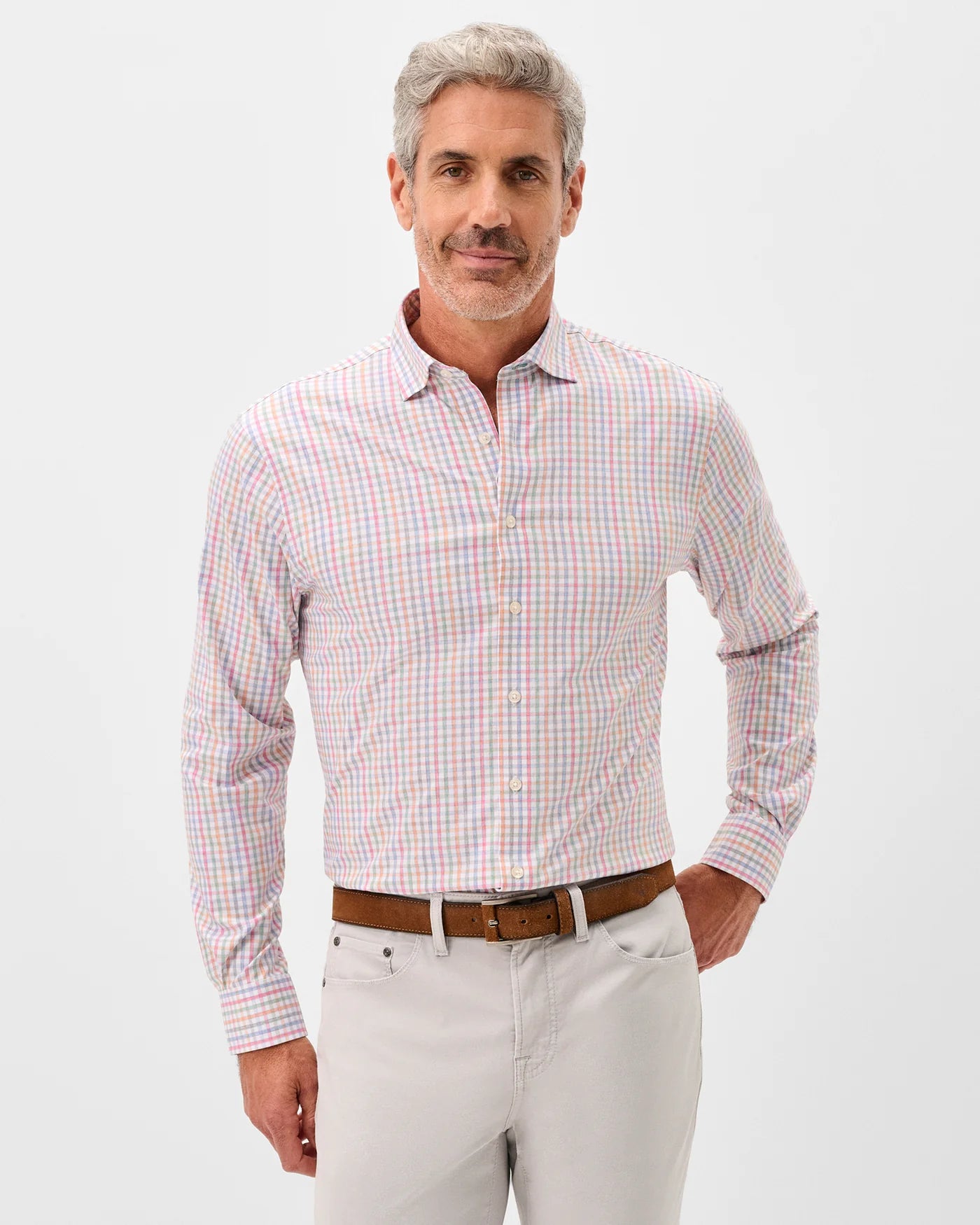 Everyday Performance Button Down Shirt - Albie Gingham