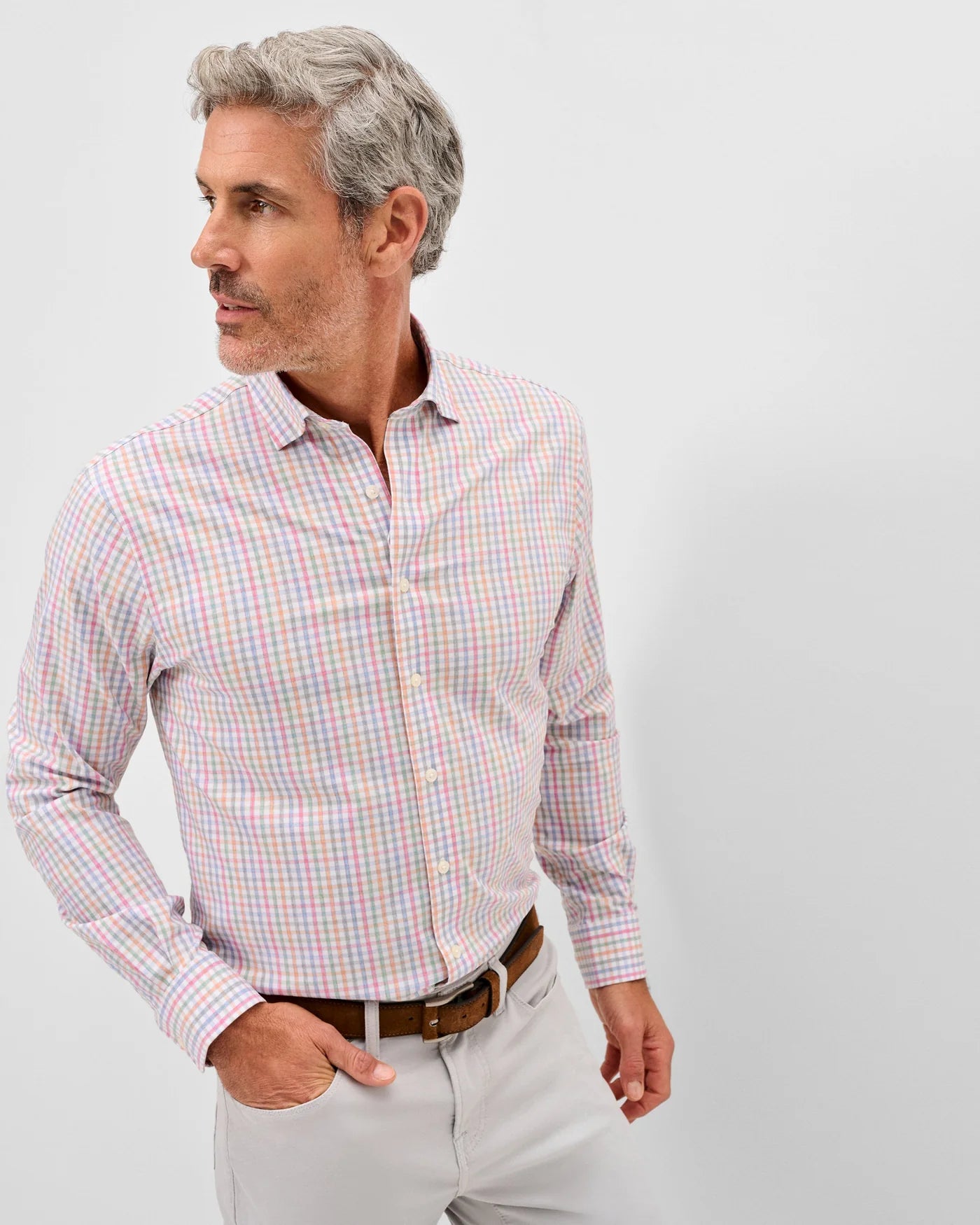 Everyday Performance Button Down Shirt - Albie Gingham