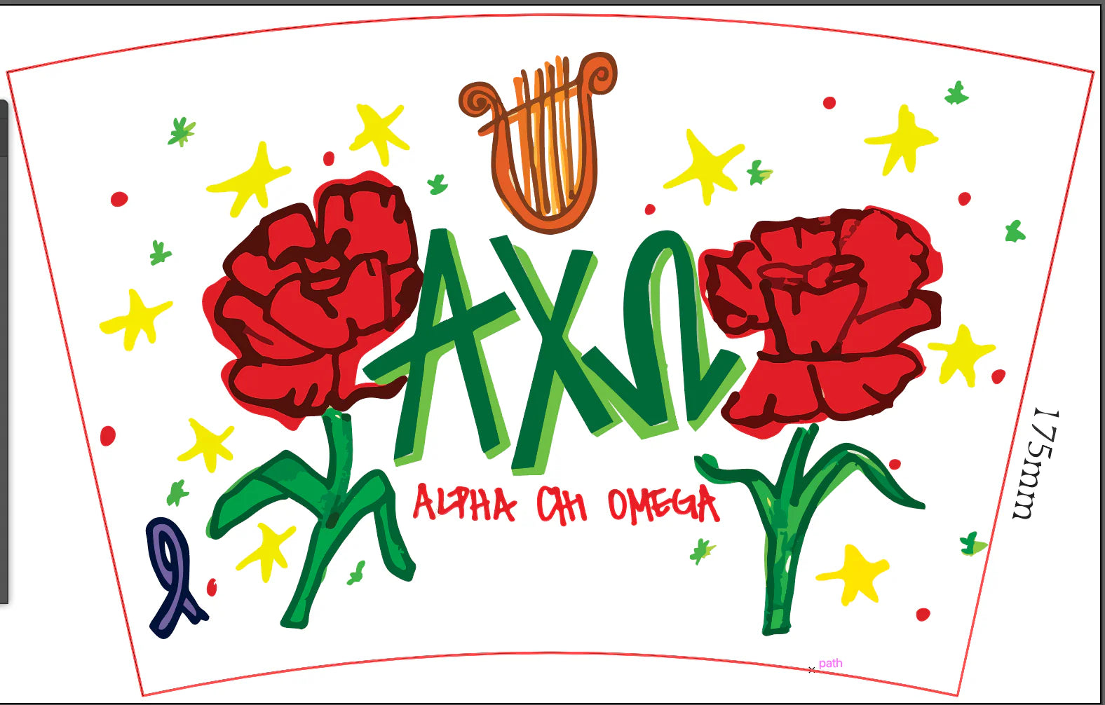 Alpha Chi Omega Sorority Marker Stadium Cup