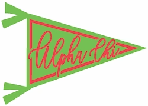 Alpha Chi Omega Pennant Decal