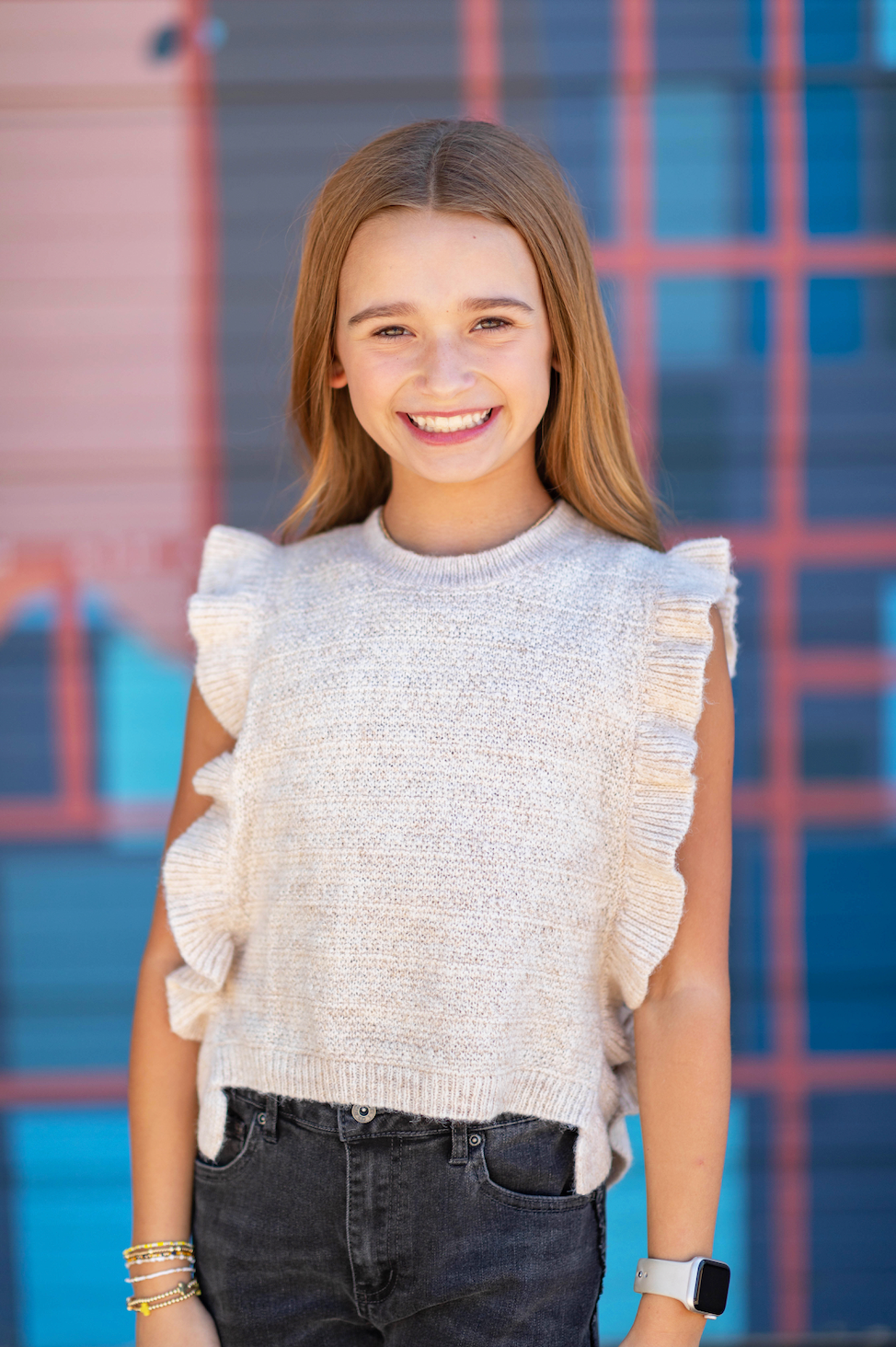 Ruffle Sweater Vest