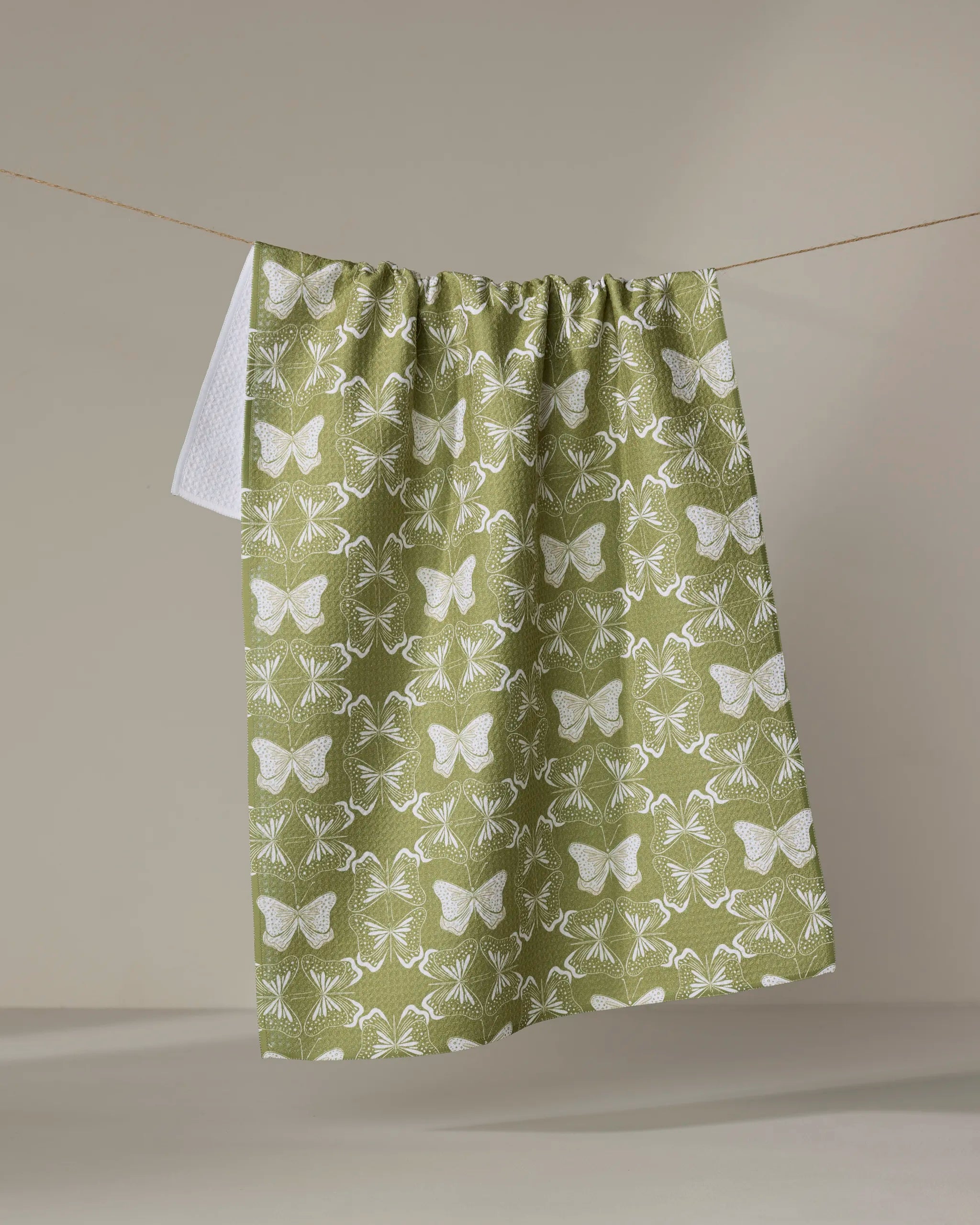 Geometric Butterflies Tea Towel