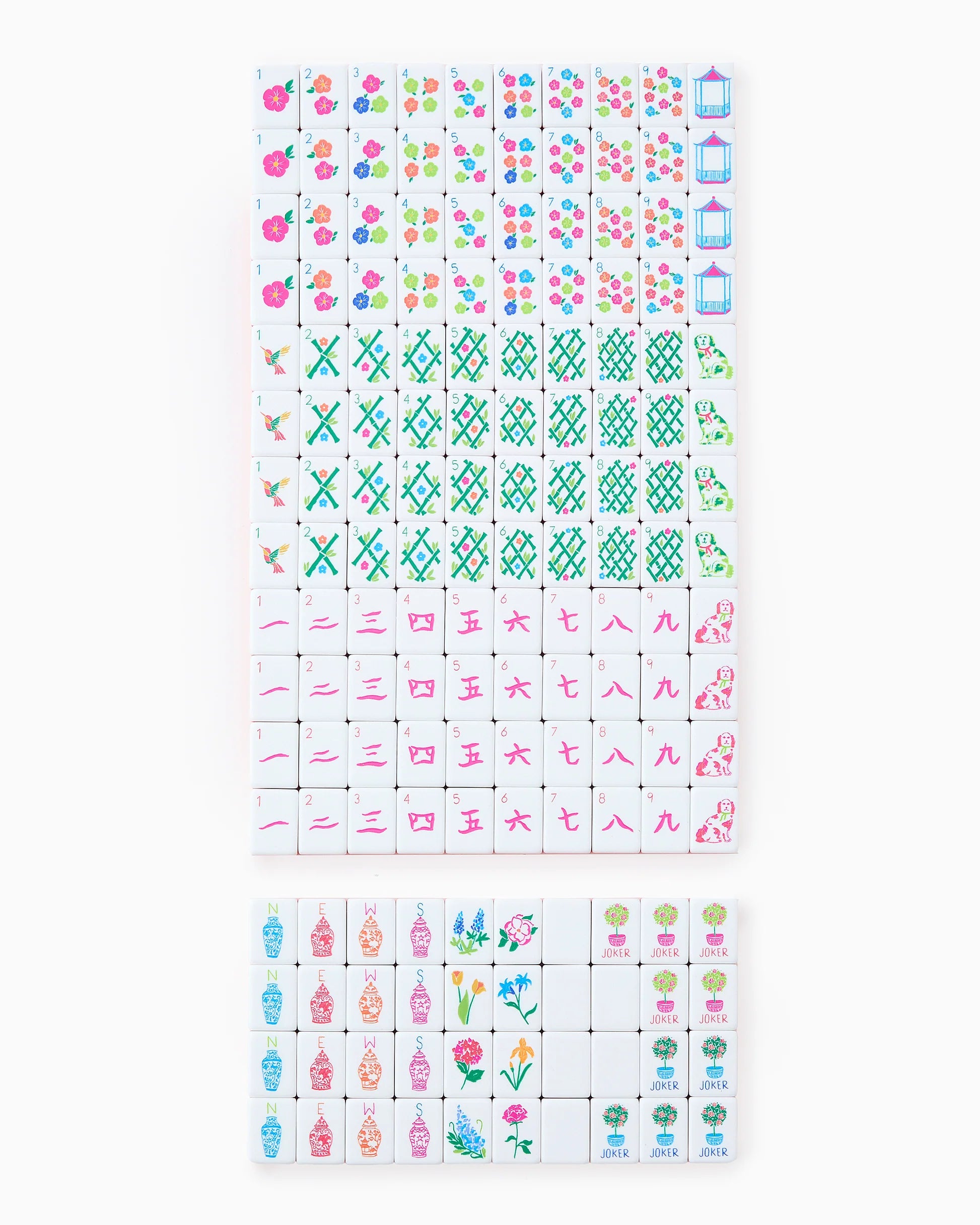 Sunset Mahjong Tiles