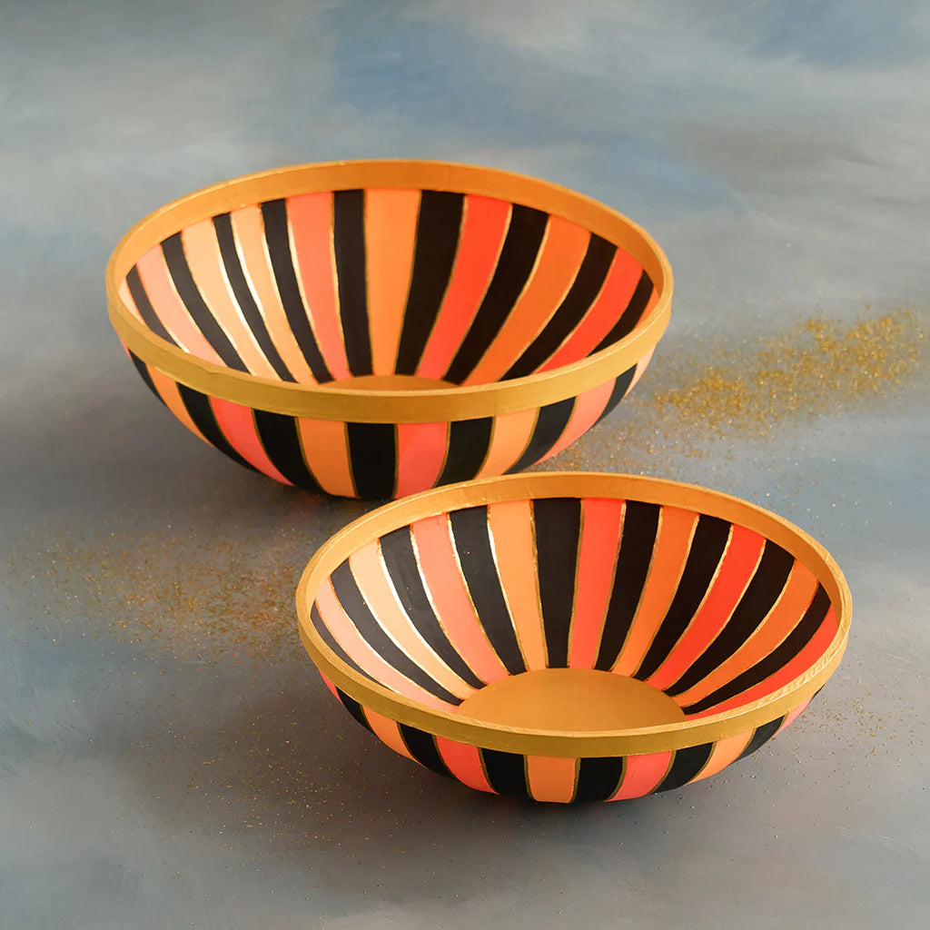 Striped Halloween Bowl, 16"