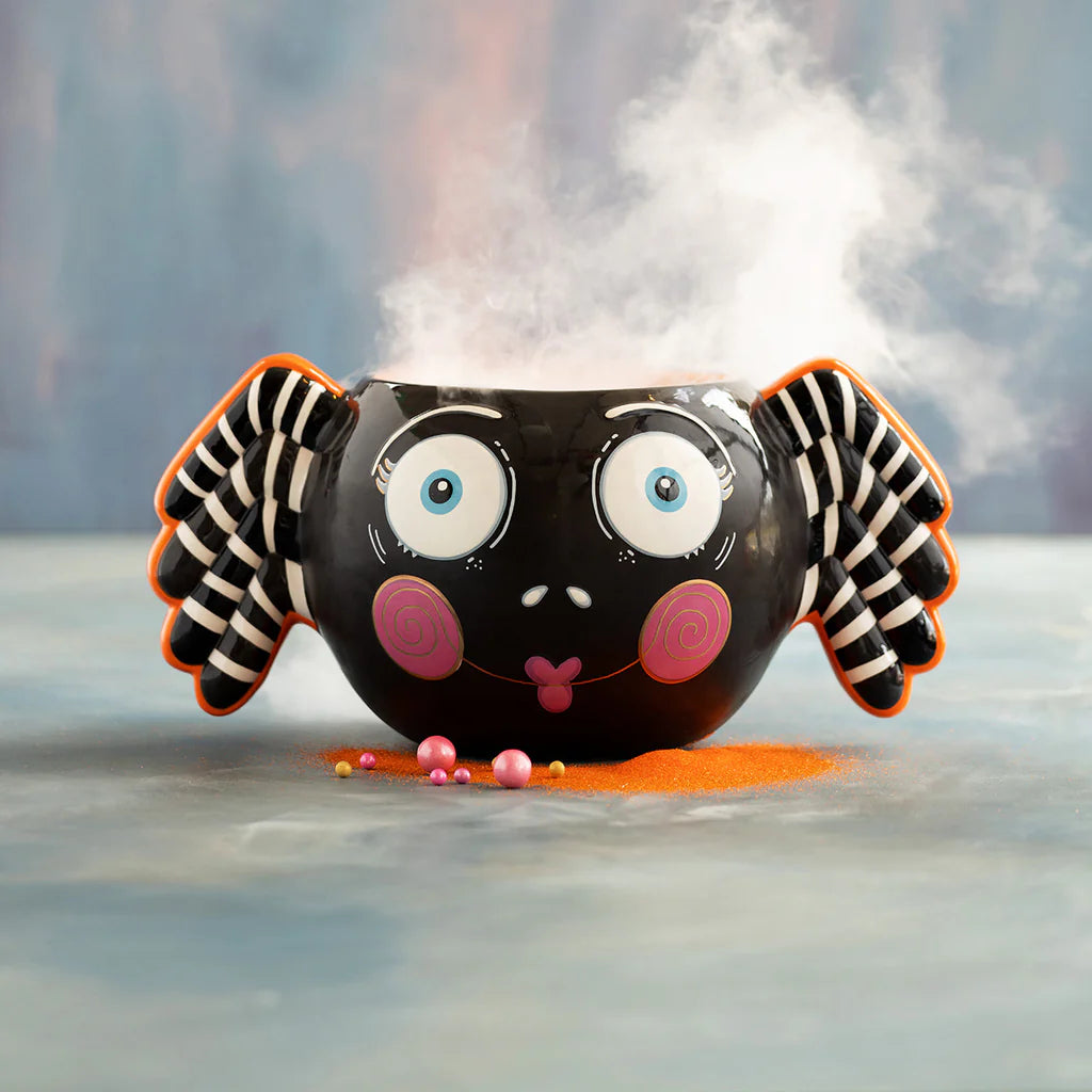 Spinderella Punch Bowl with Ladle, Ceramic, 10.25" x 18"