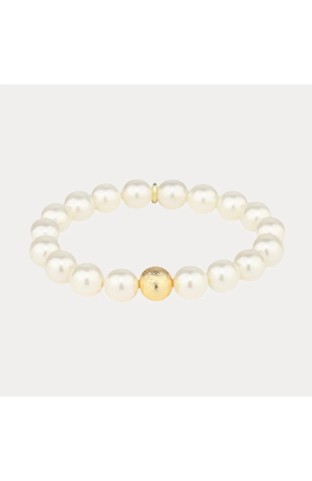 White Pearl Mala Beaded Bracelet
