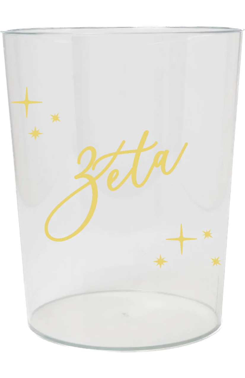 Zeta Tau Alpha Clear Wastebasket