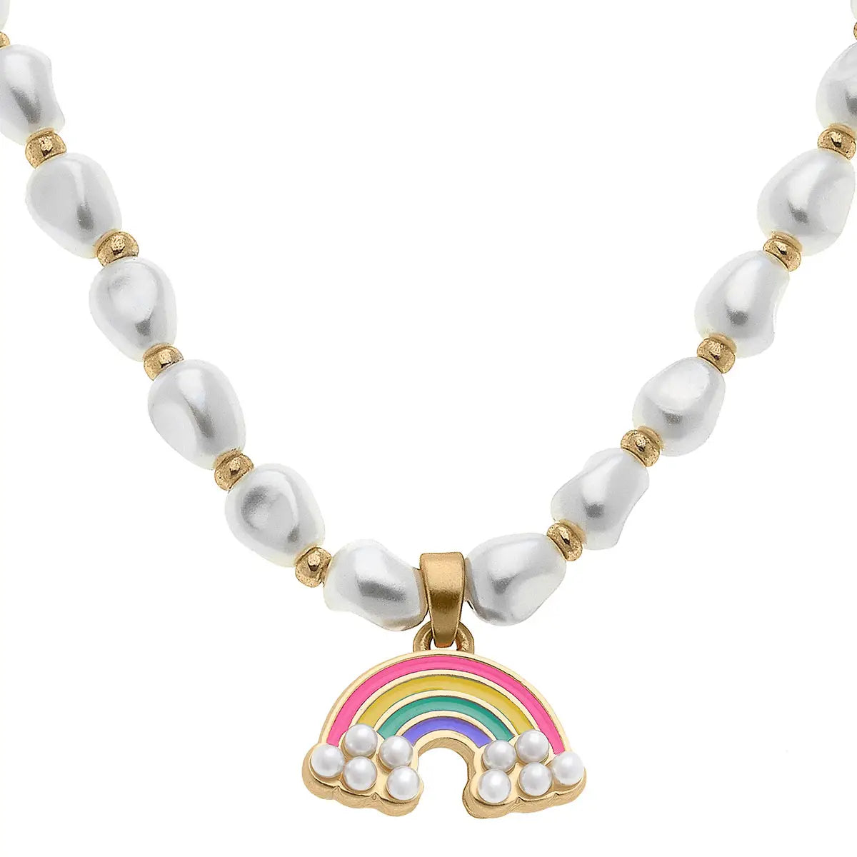 Madeleine Pearl & Rainbow Necklace Youth